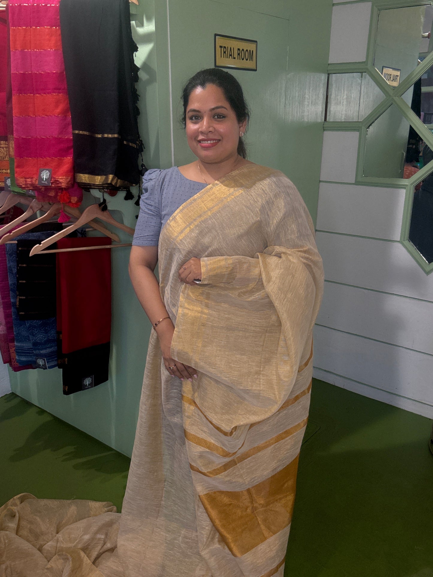 Linen Tissue Saree