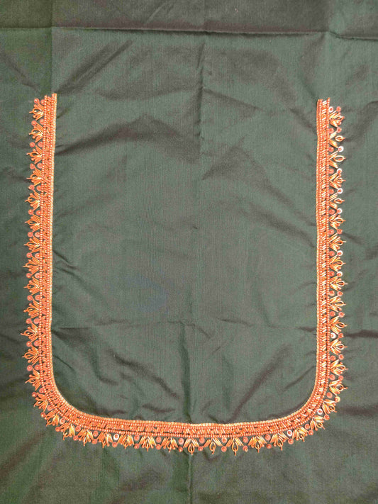 Silk cotton Blouse piece with aari work