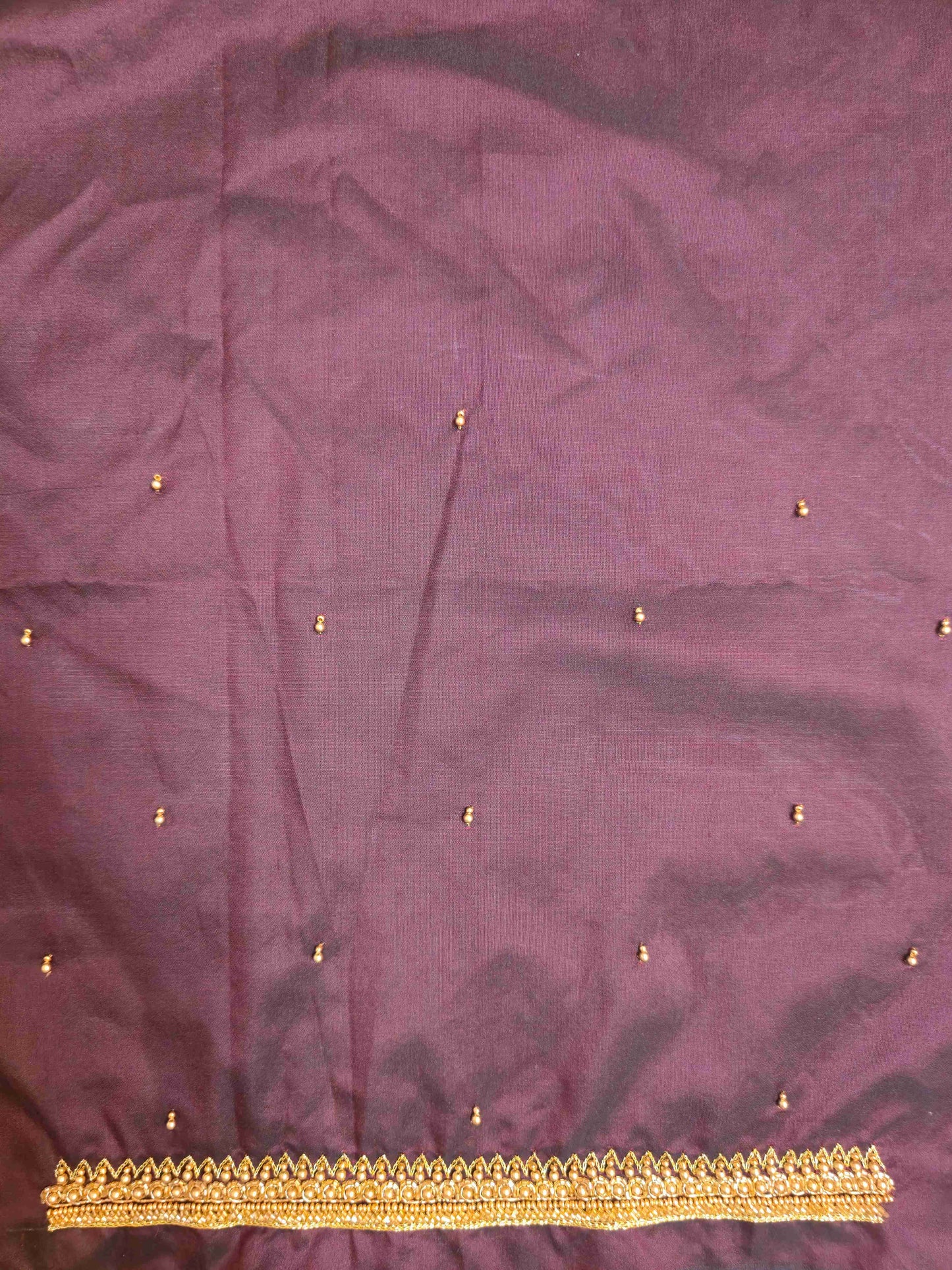 Silk cotton Blouse piece with aari work