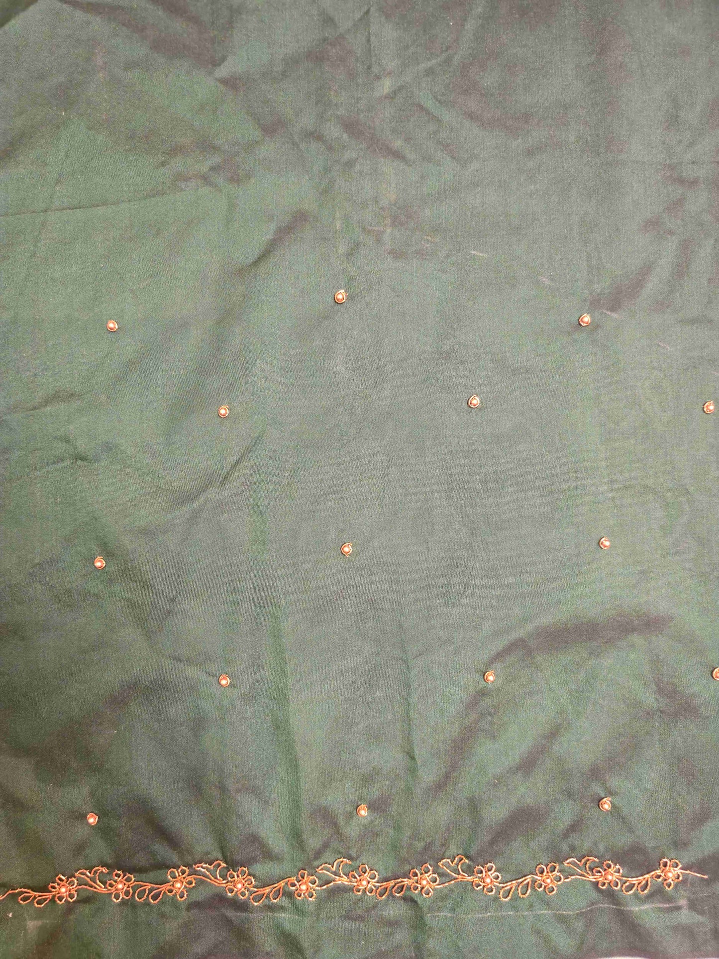 Silk cotton Blouse piece with aari work