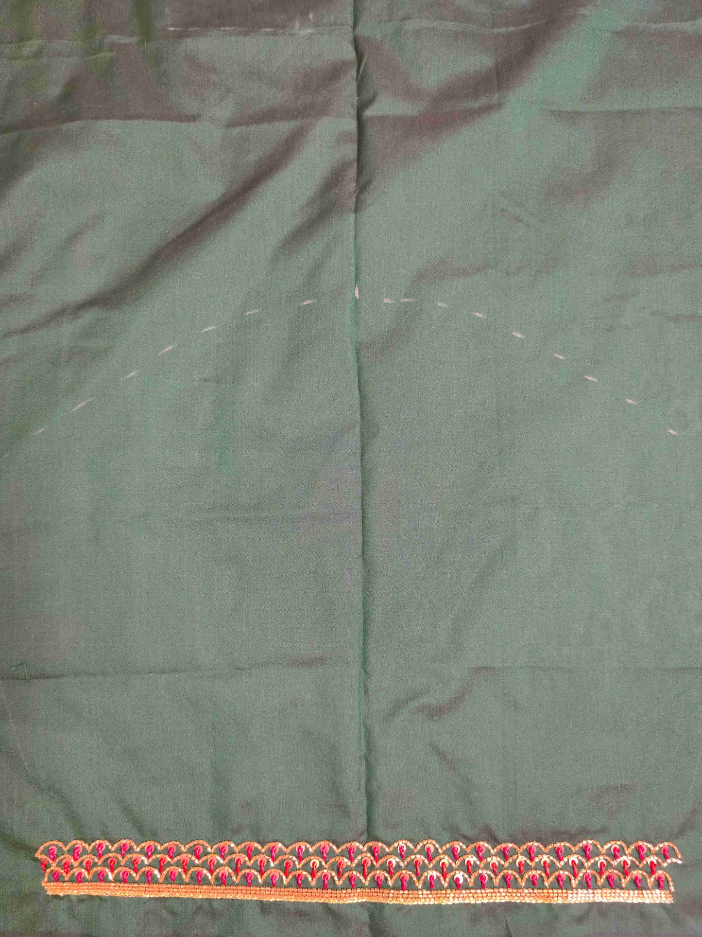 Silk cotton Blouse piece with aari work