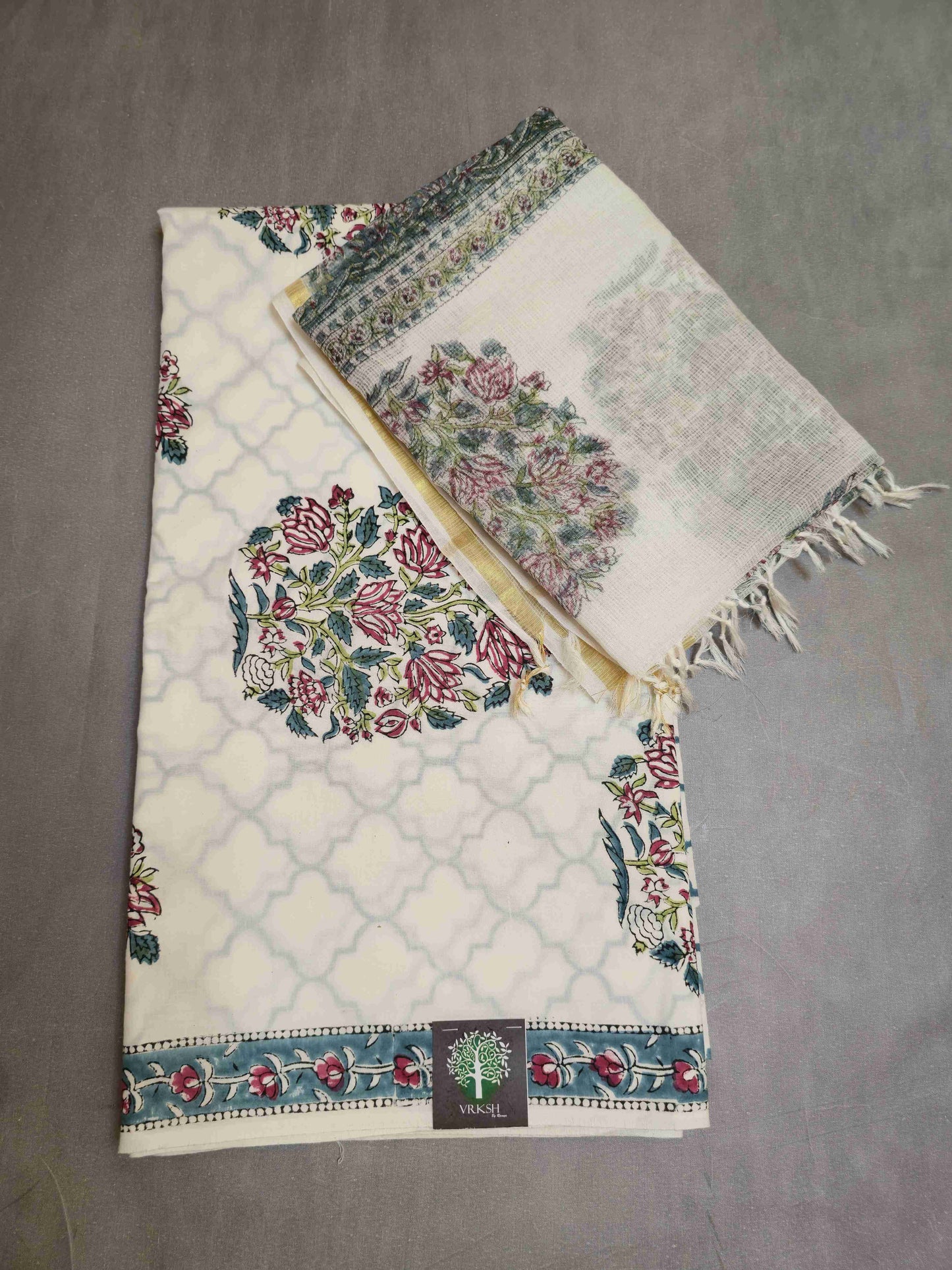 Cotton Salwar kameez with kota doria dupatta