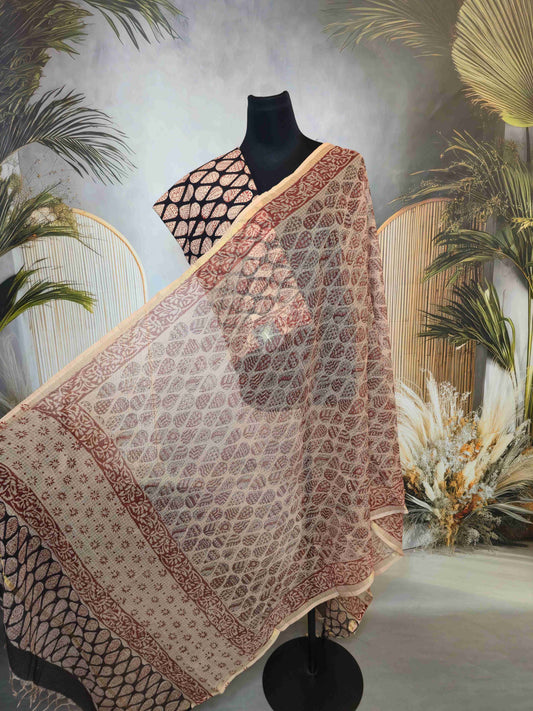 Cotton Salwar kameez with kota doria dupatta