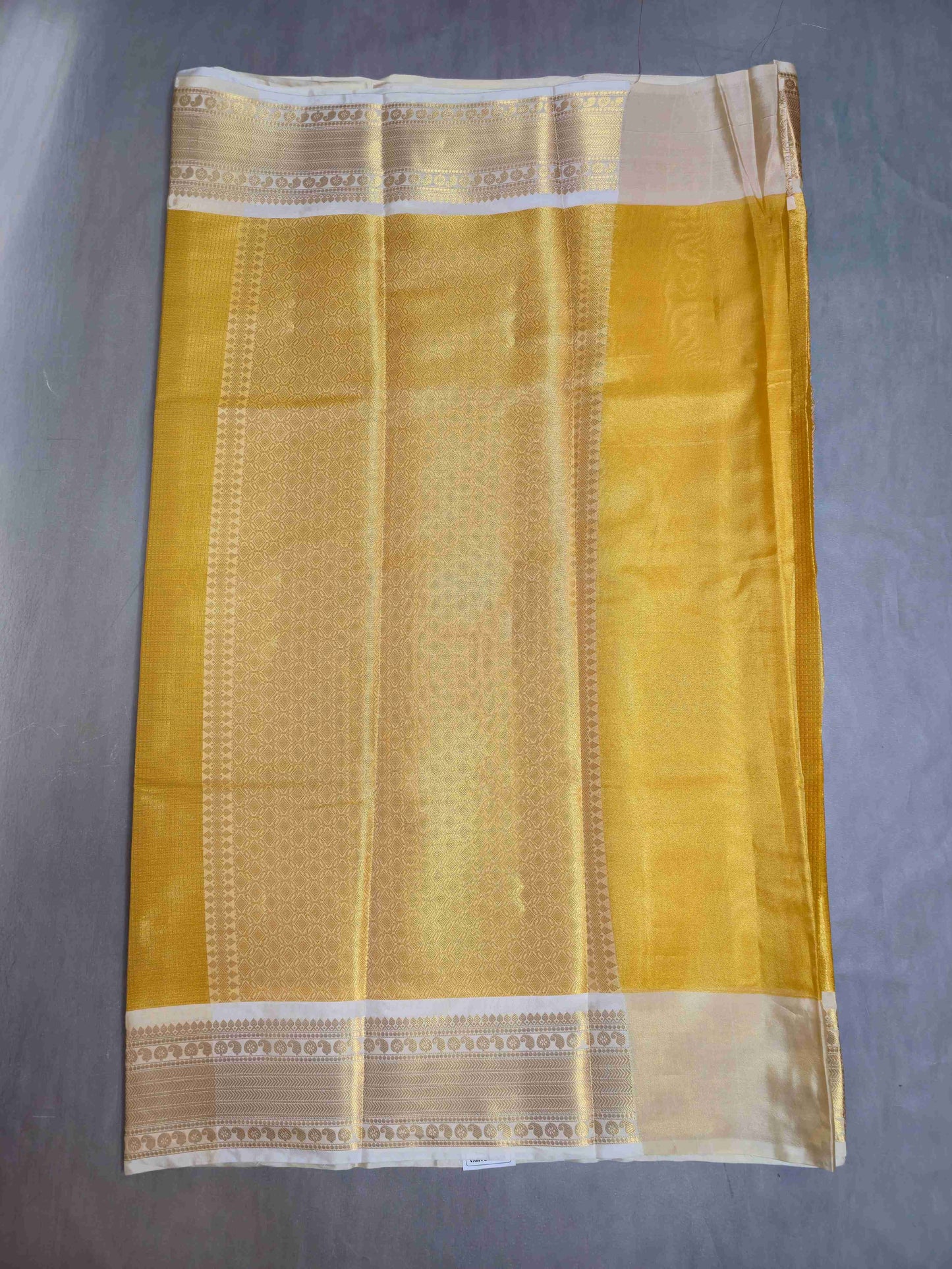 Semi Tissue Golden Saree