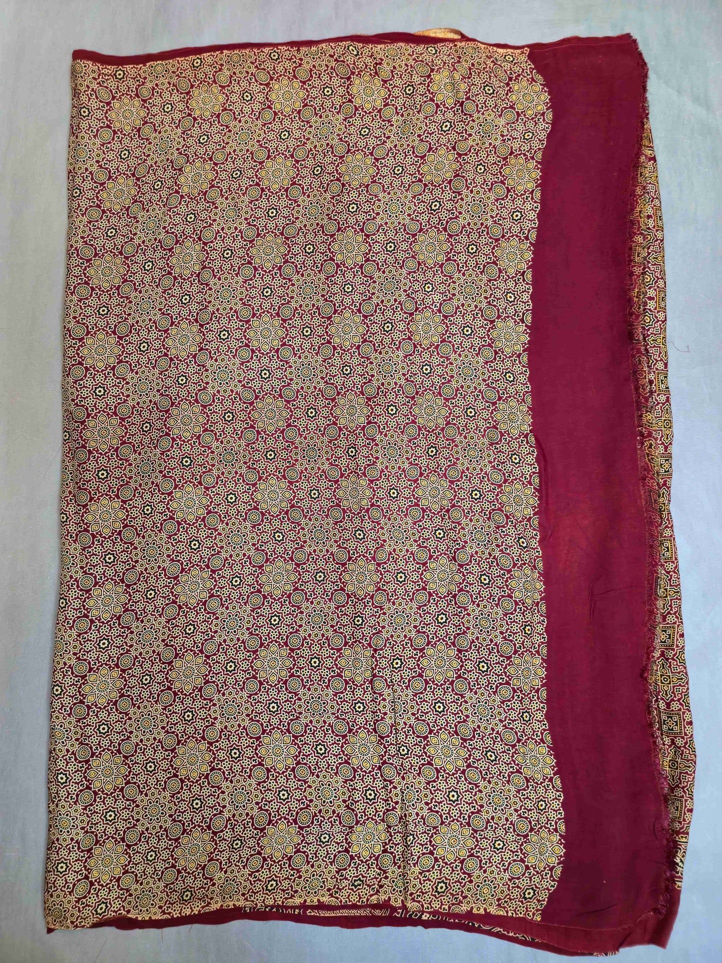 Ajrak Modal silk saree