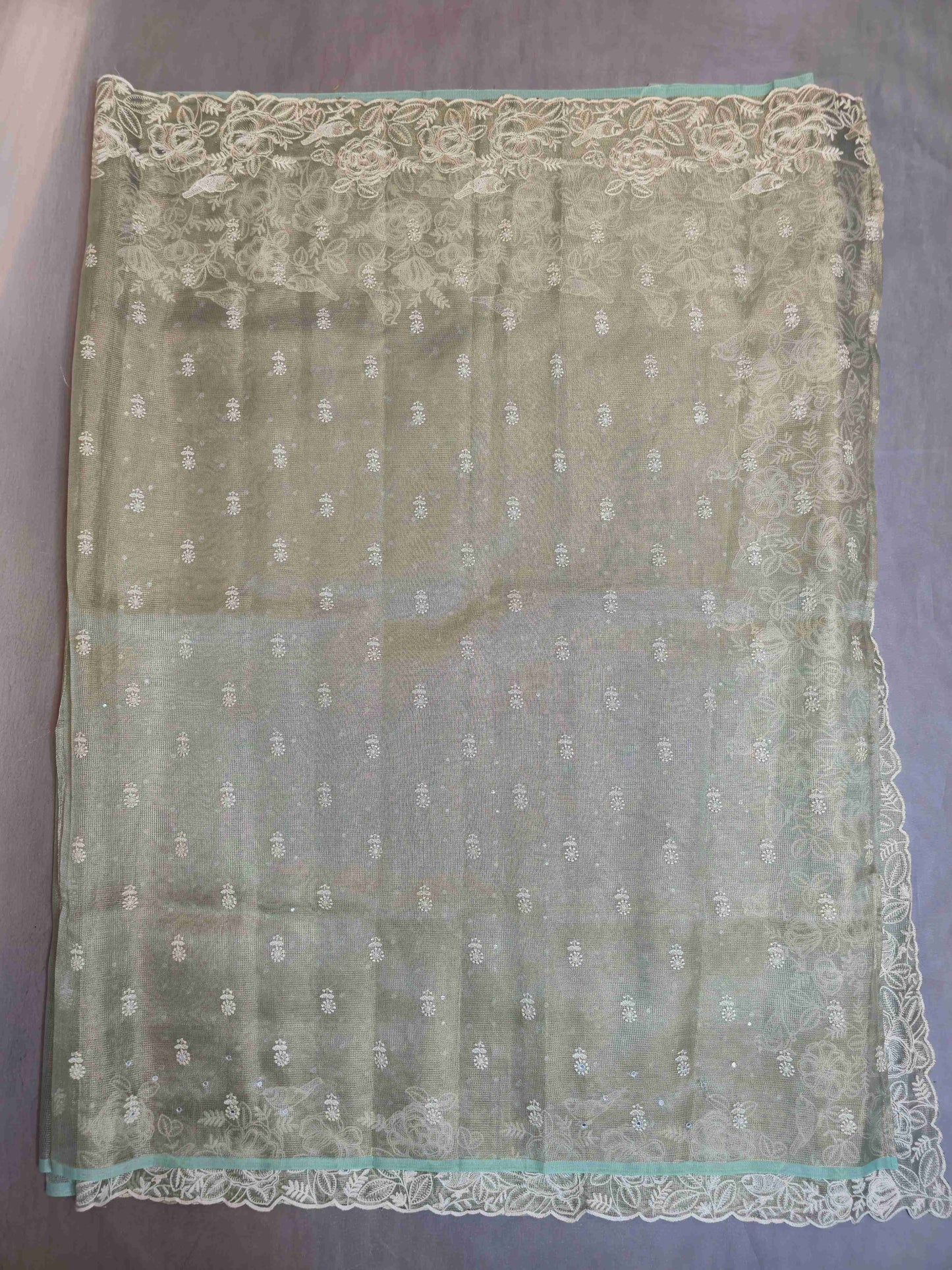 Semi kota saree with embroidery borders