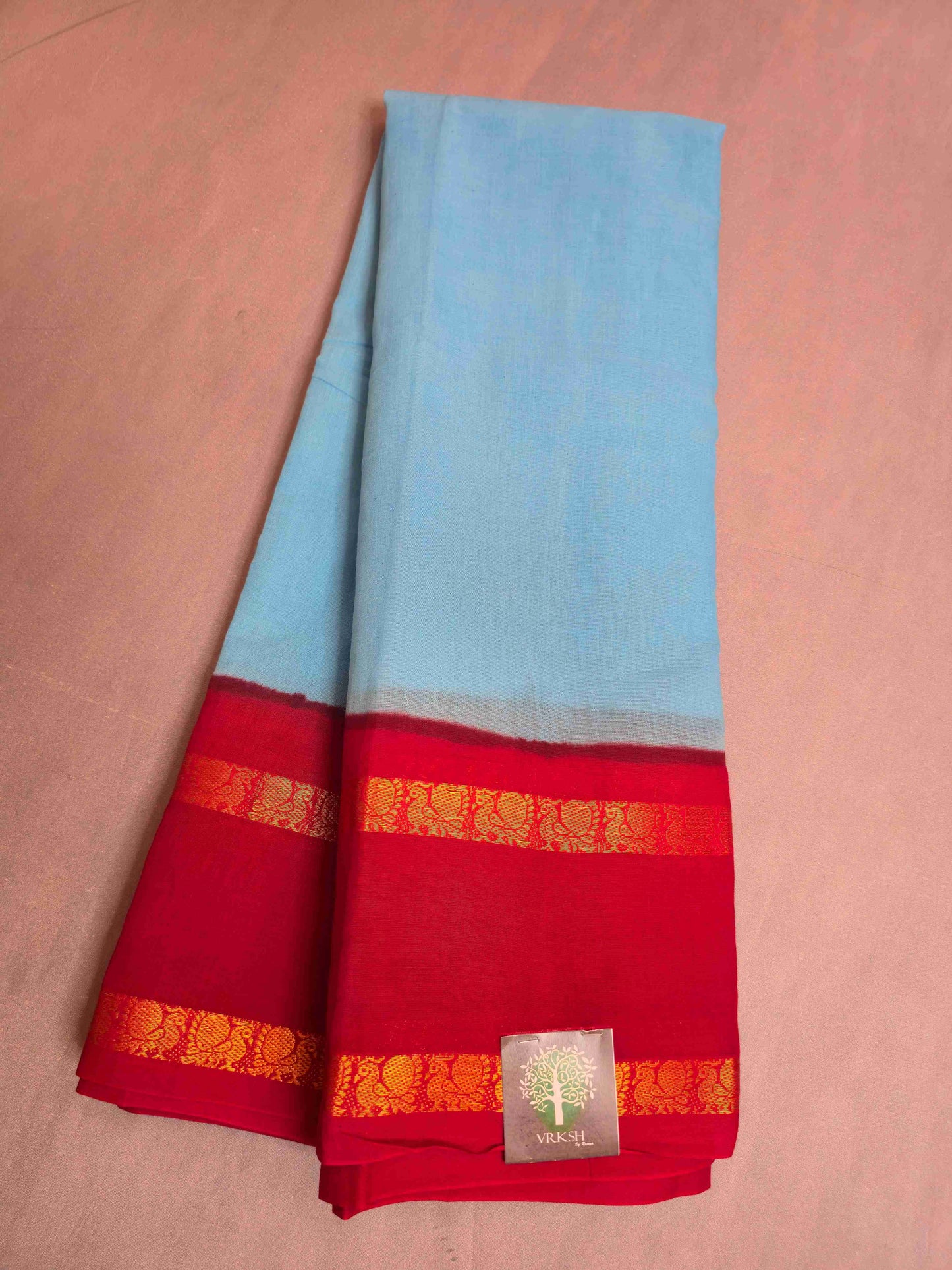 Plain Sungudi with contrast and borders