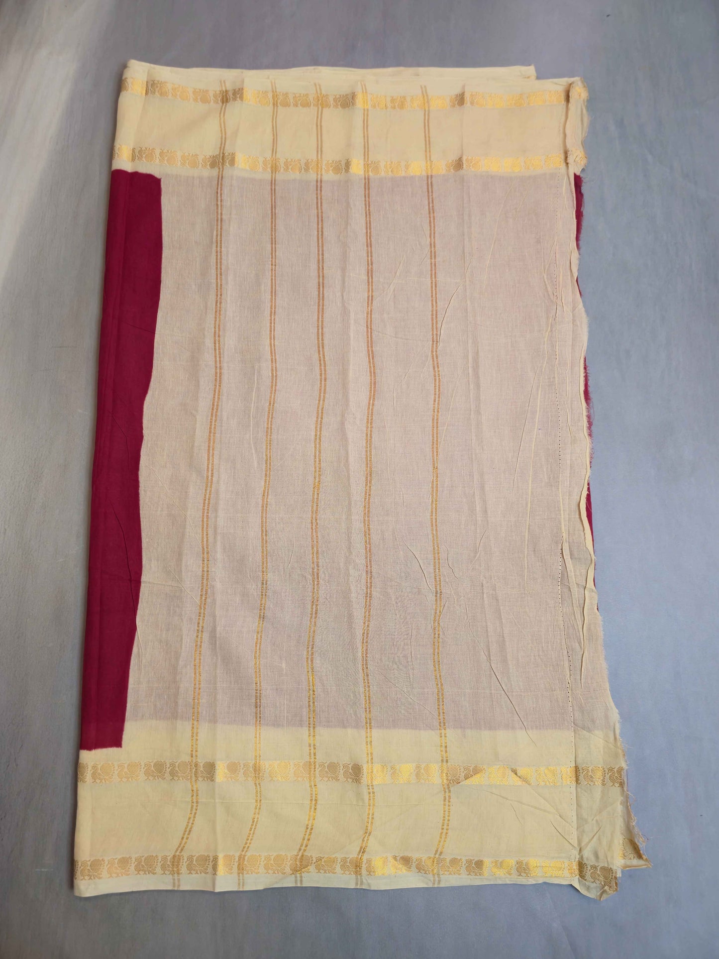 Plain Sungudi with contrast and borders