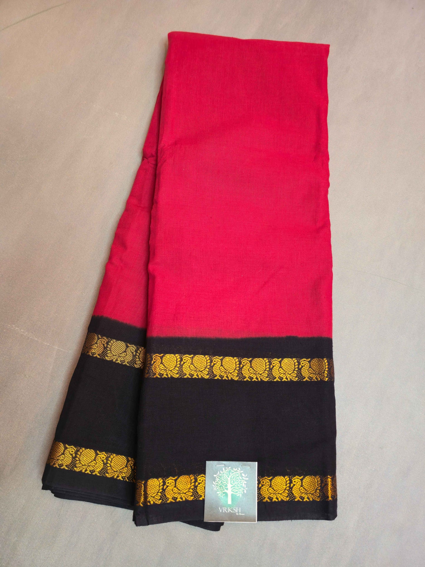 Plain Sungudi with contrast and borders