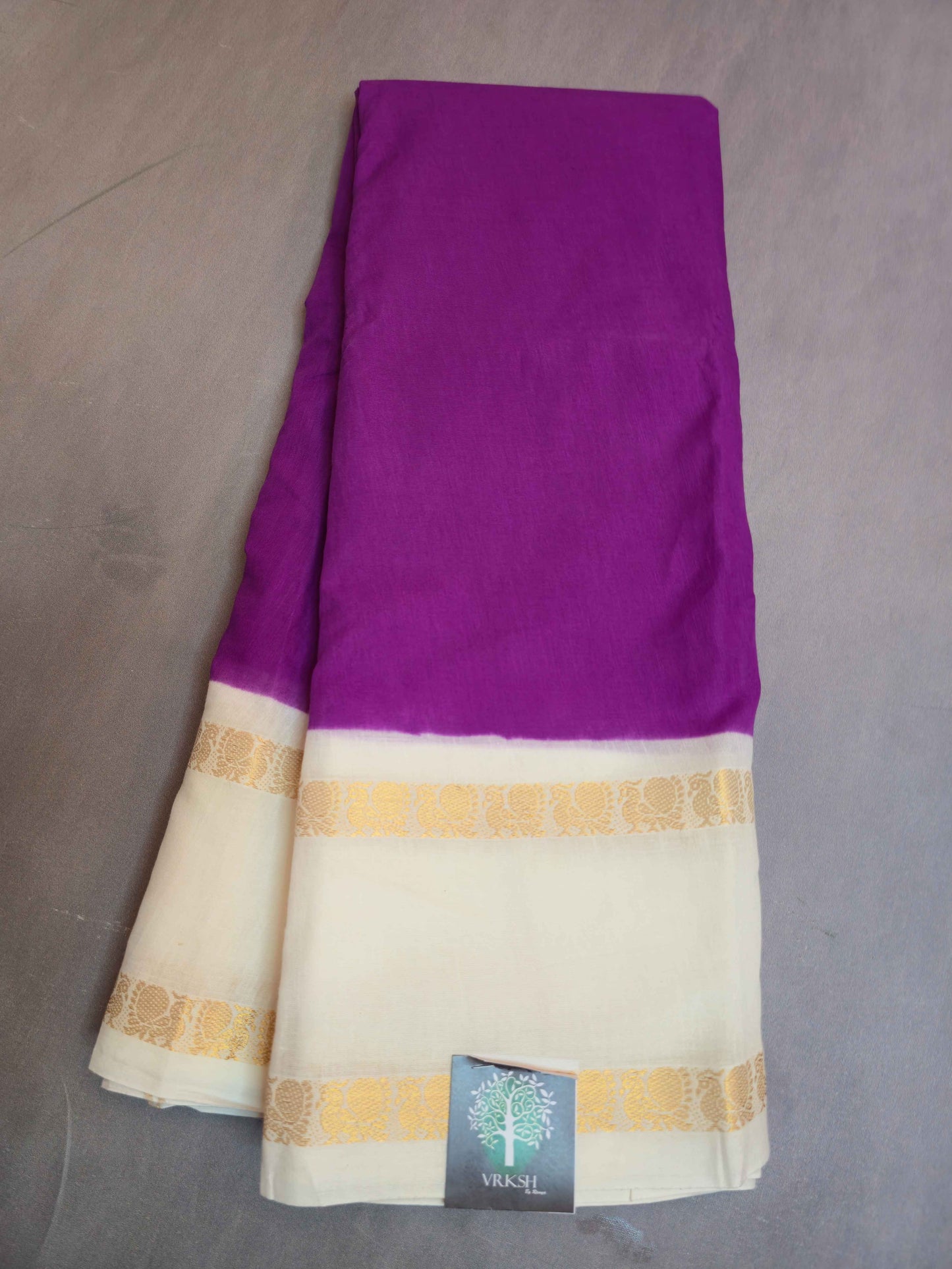 Plain Sungudi with contrast and borders