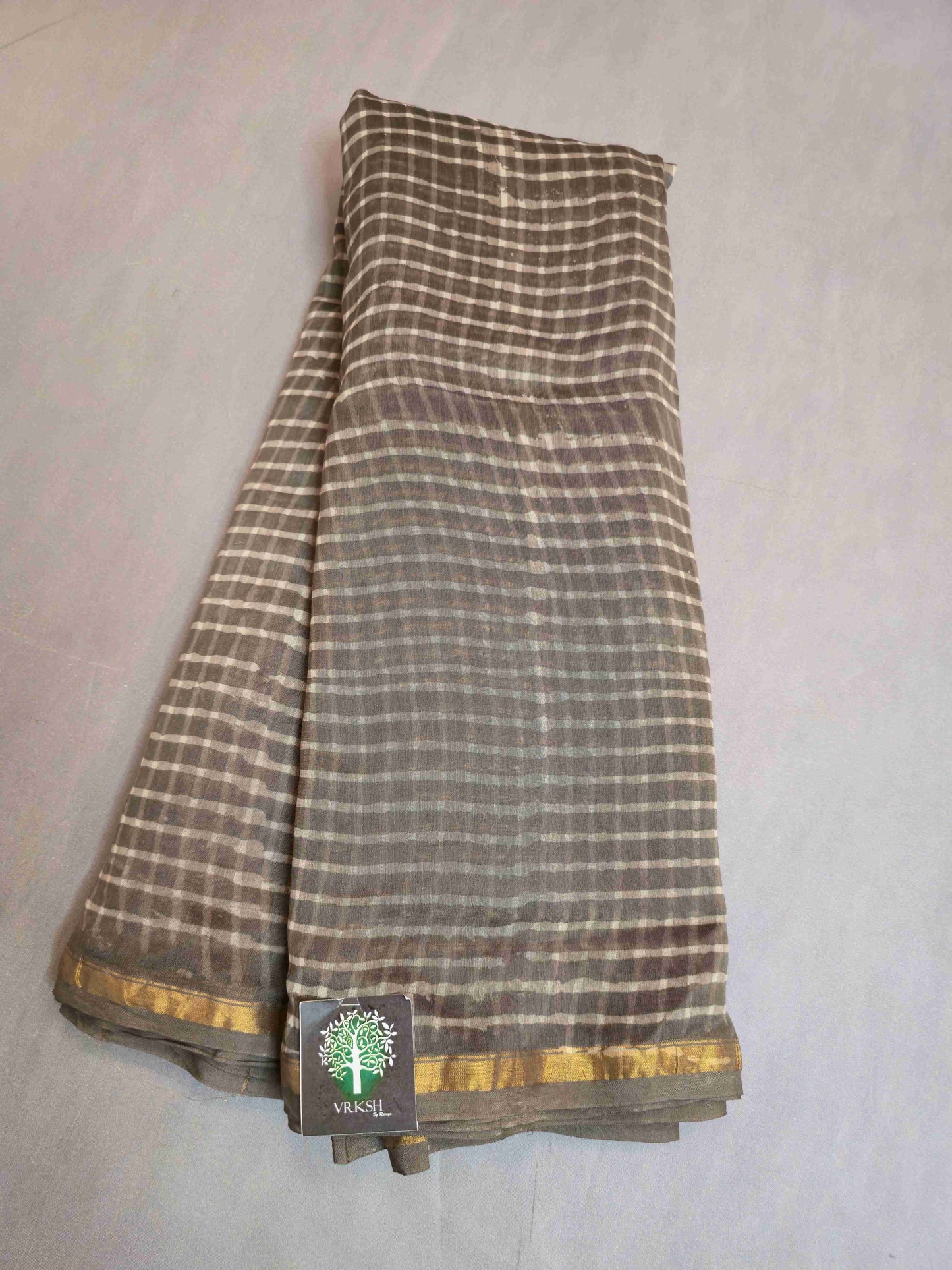 Chanderi hand block printed saree