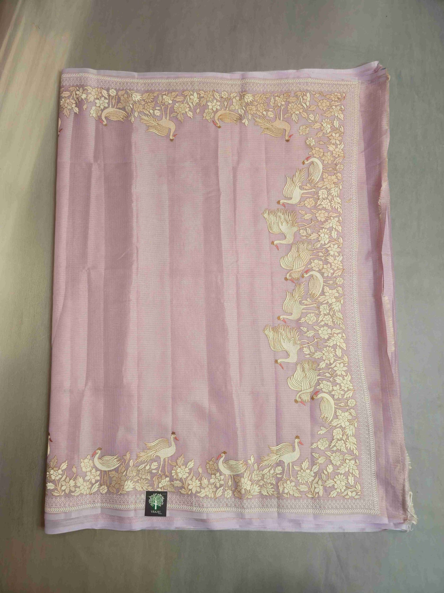 Semi kota saree with crane thread embroidery