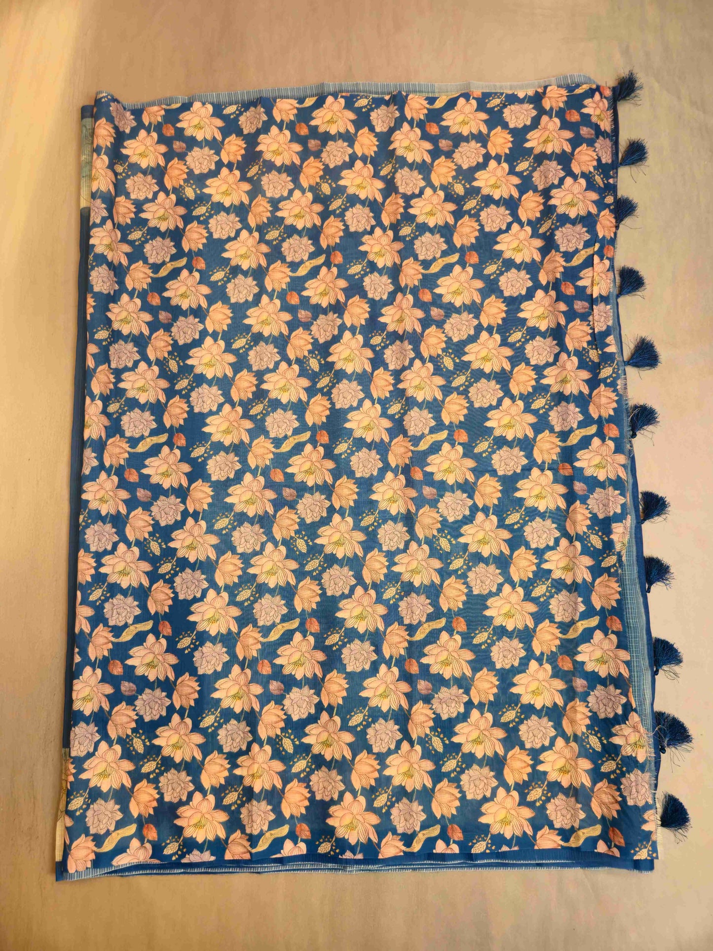 Semi kota saree with floral borders