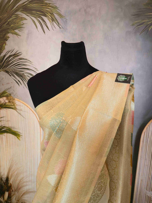 Semi Benarasi Tissue saree