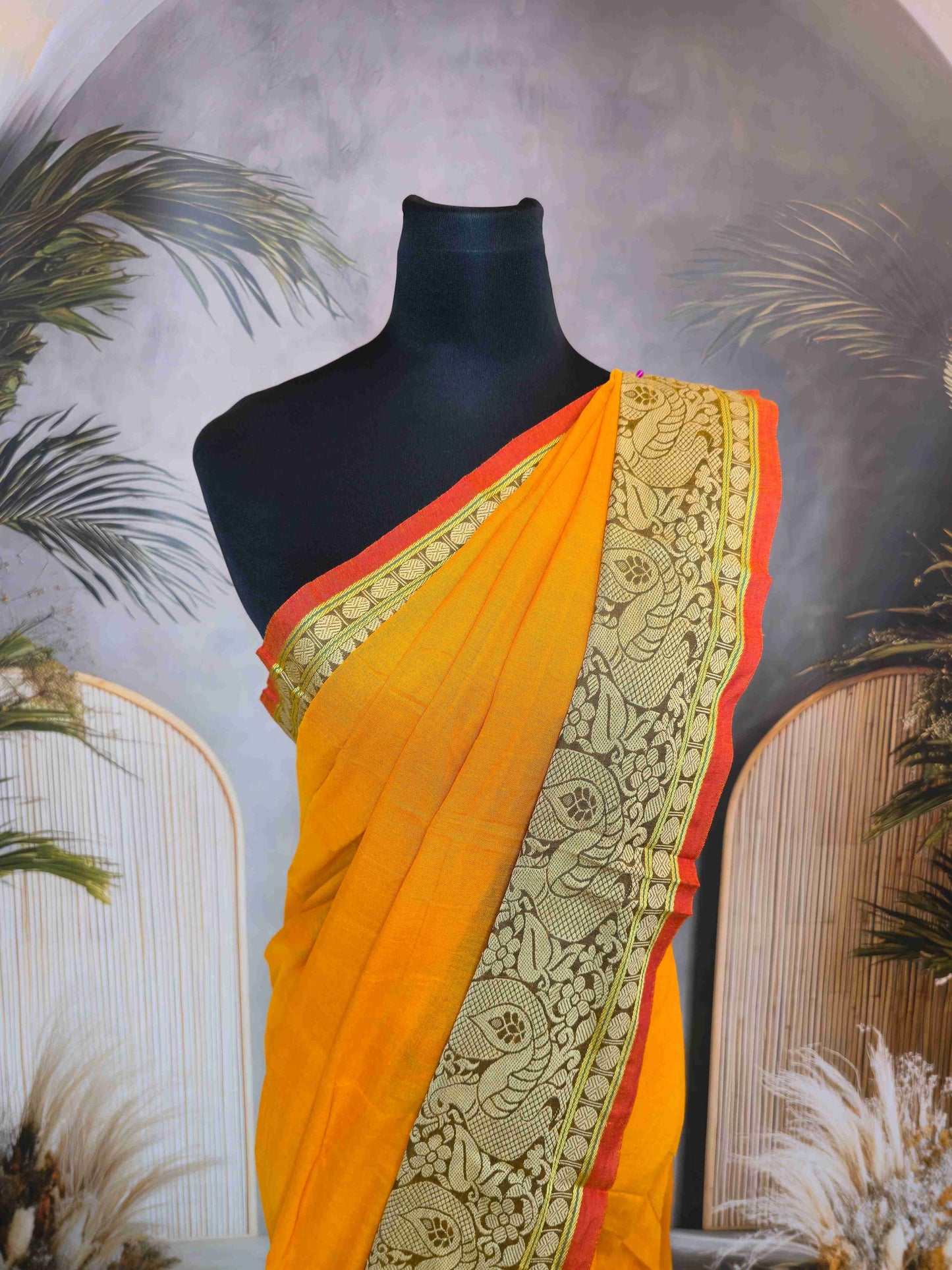 Narayanpet Cotton Saree with Annam big borders