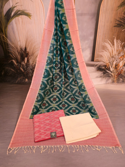 Ikat cotton salwar kameez material