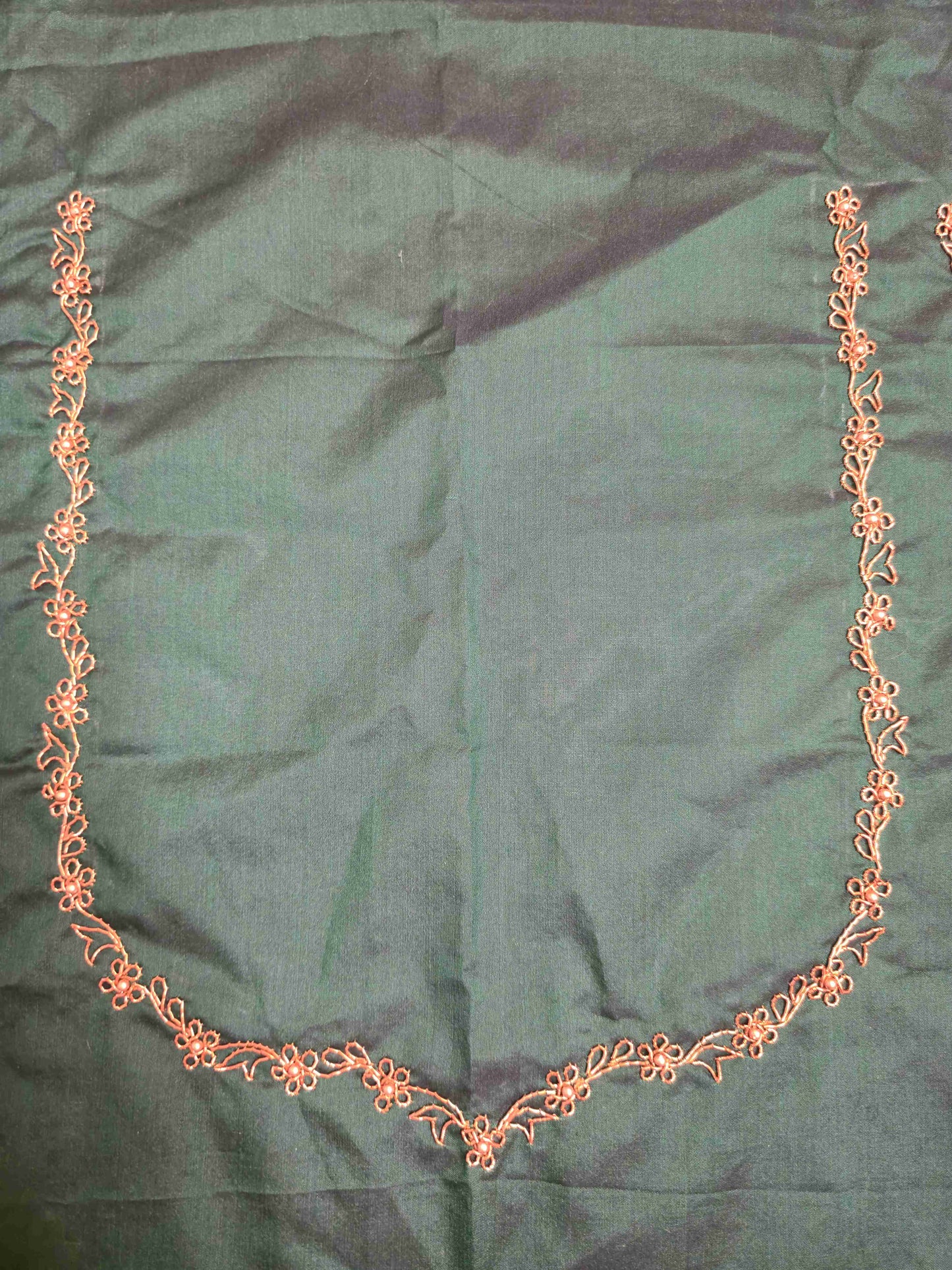 Silk cotton Blouse piece with aari work