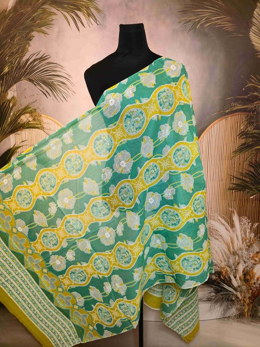 Cotton Salwar kameez with cotton dupatta