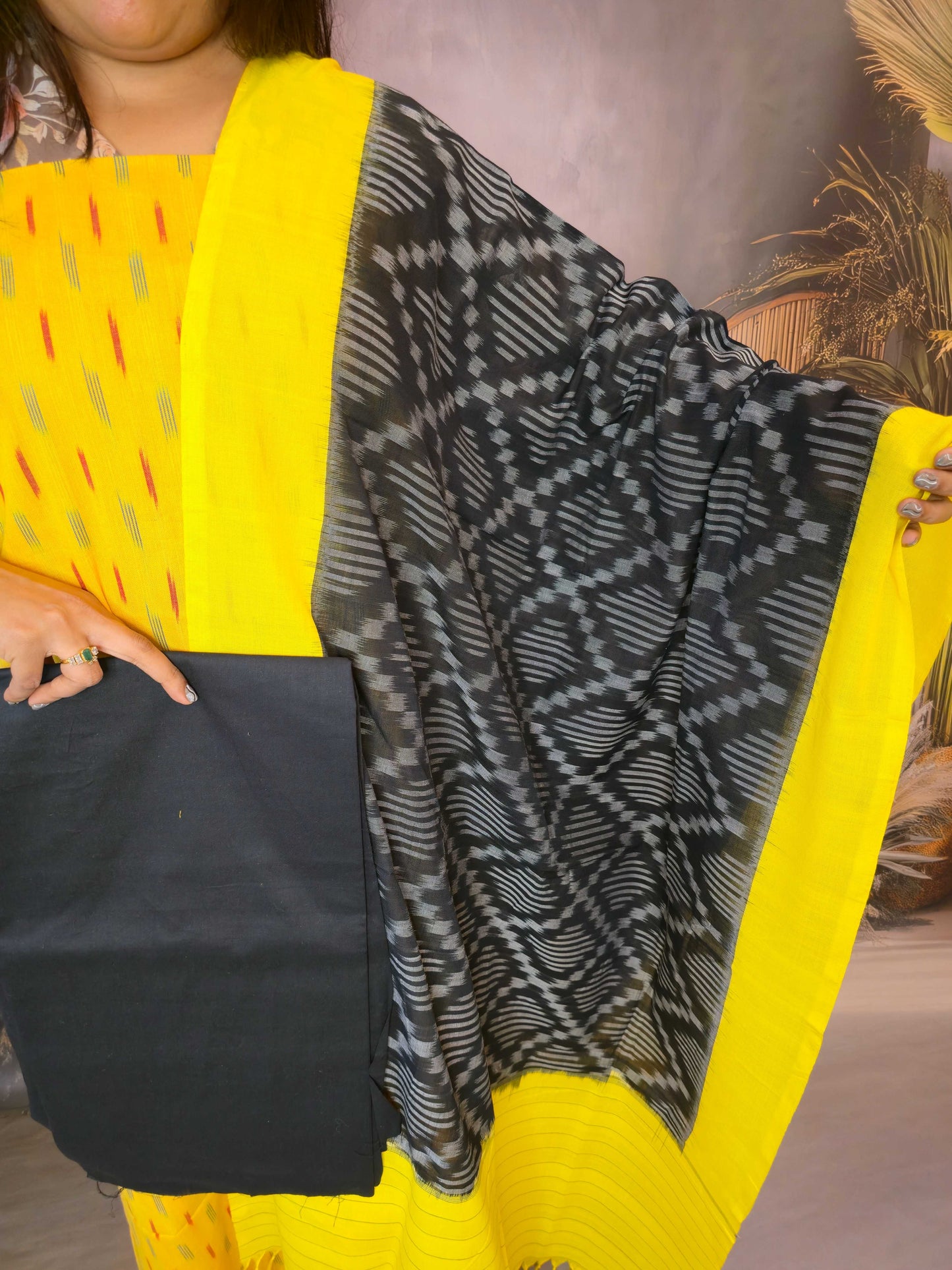Ikat cotton salwar kameez material