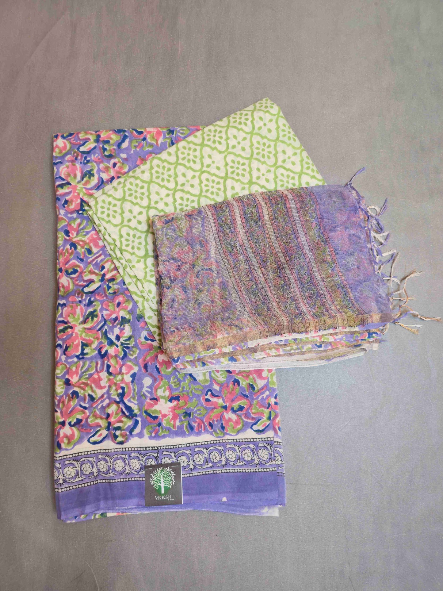 Cotton Salwar kameez with kota doria dupatta