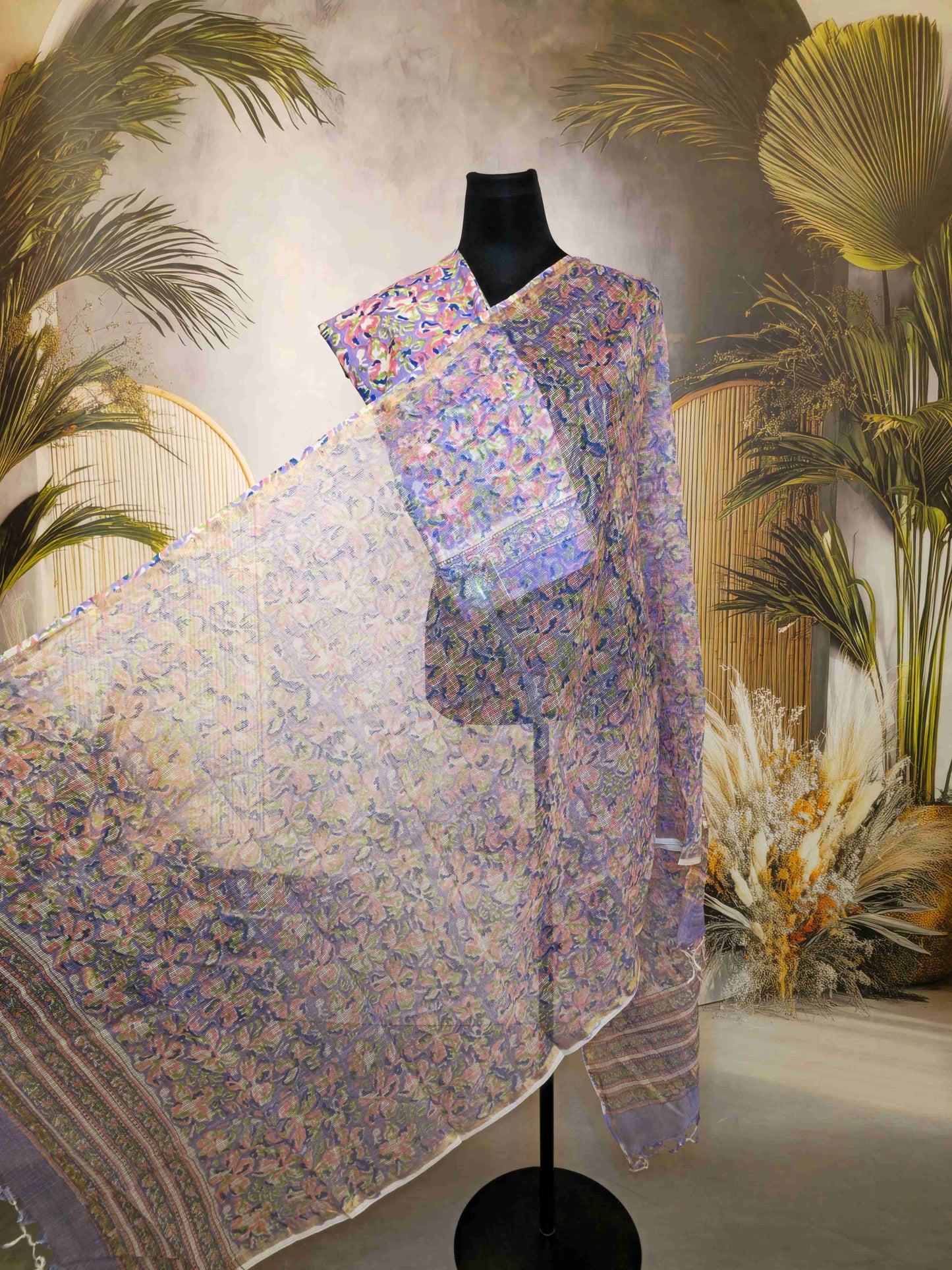 Cotton Salwar kameez with kota doria dupatta