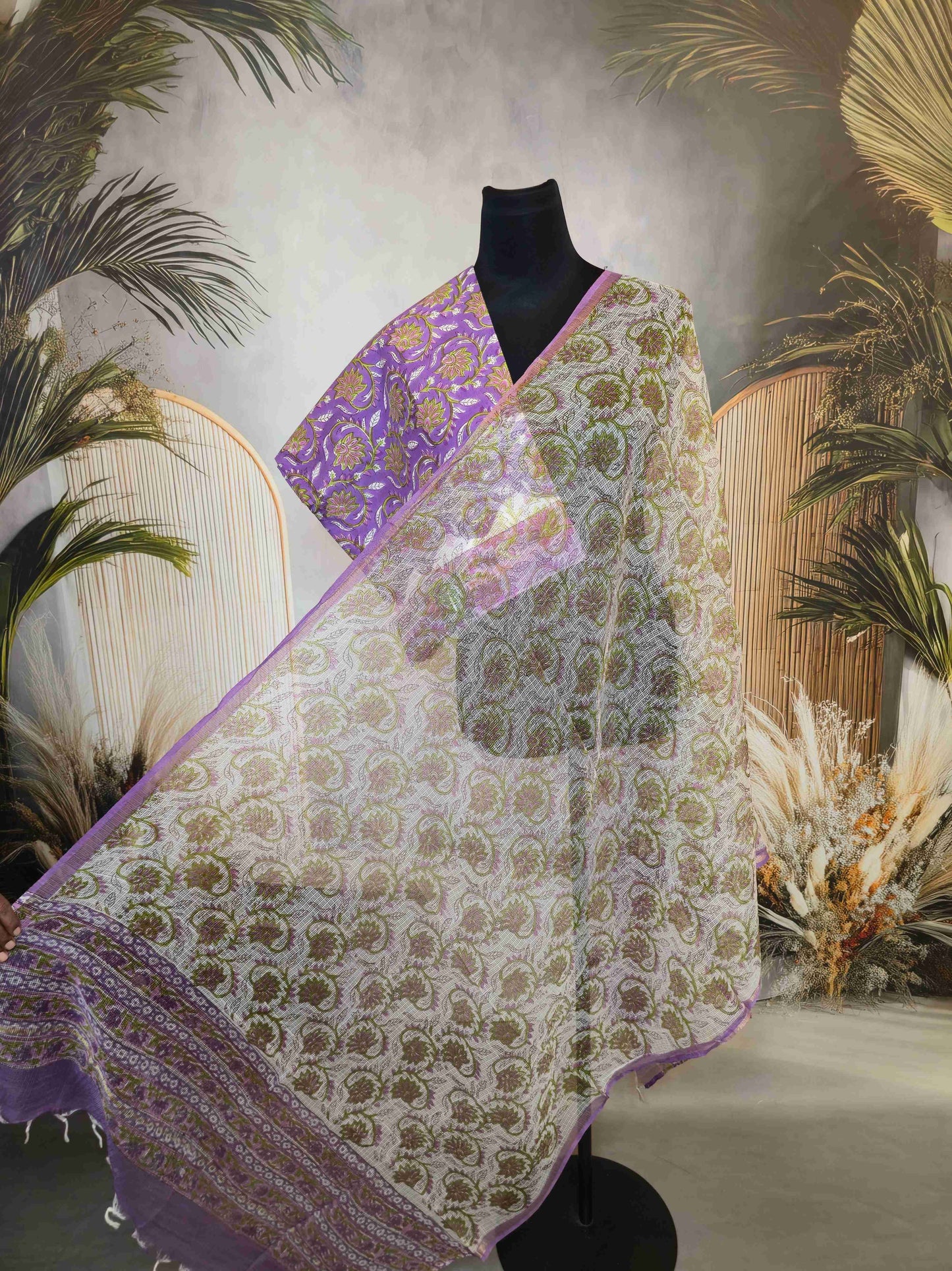 Cotton Salwar kameez with kota doria dupatta