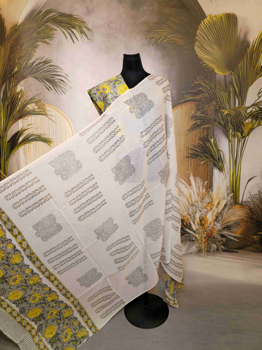 Cotton Salwar kameez with cotton dupatta