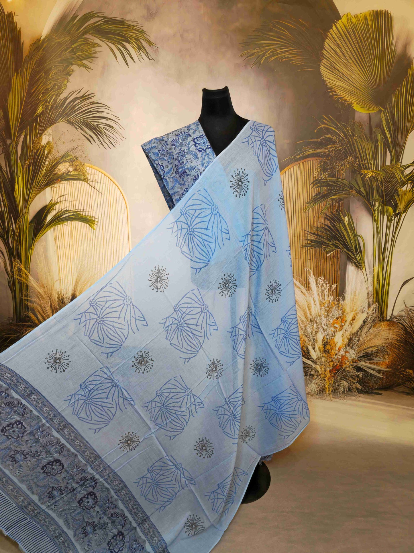 Cotton Salwar kameez with cotton dupatta