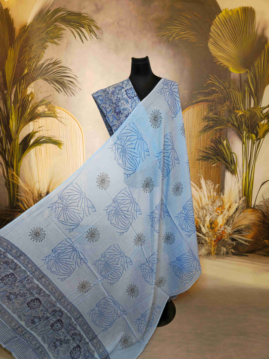 Cotton Salwar kameez with cotton dupatta