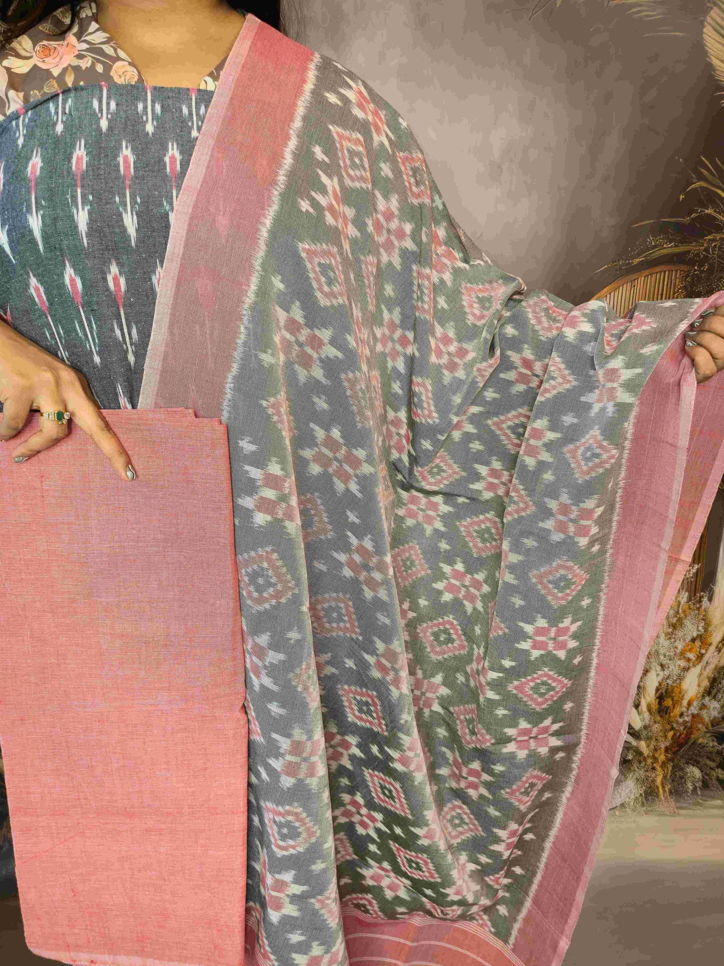 Ikat cotton salwar material