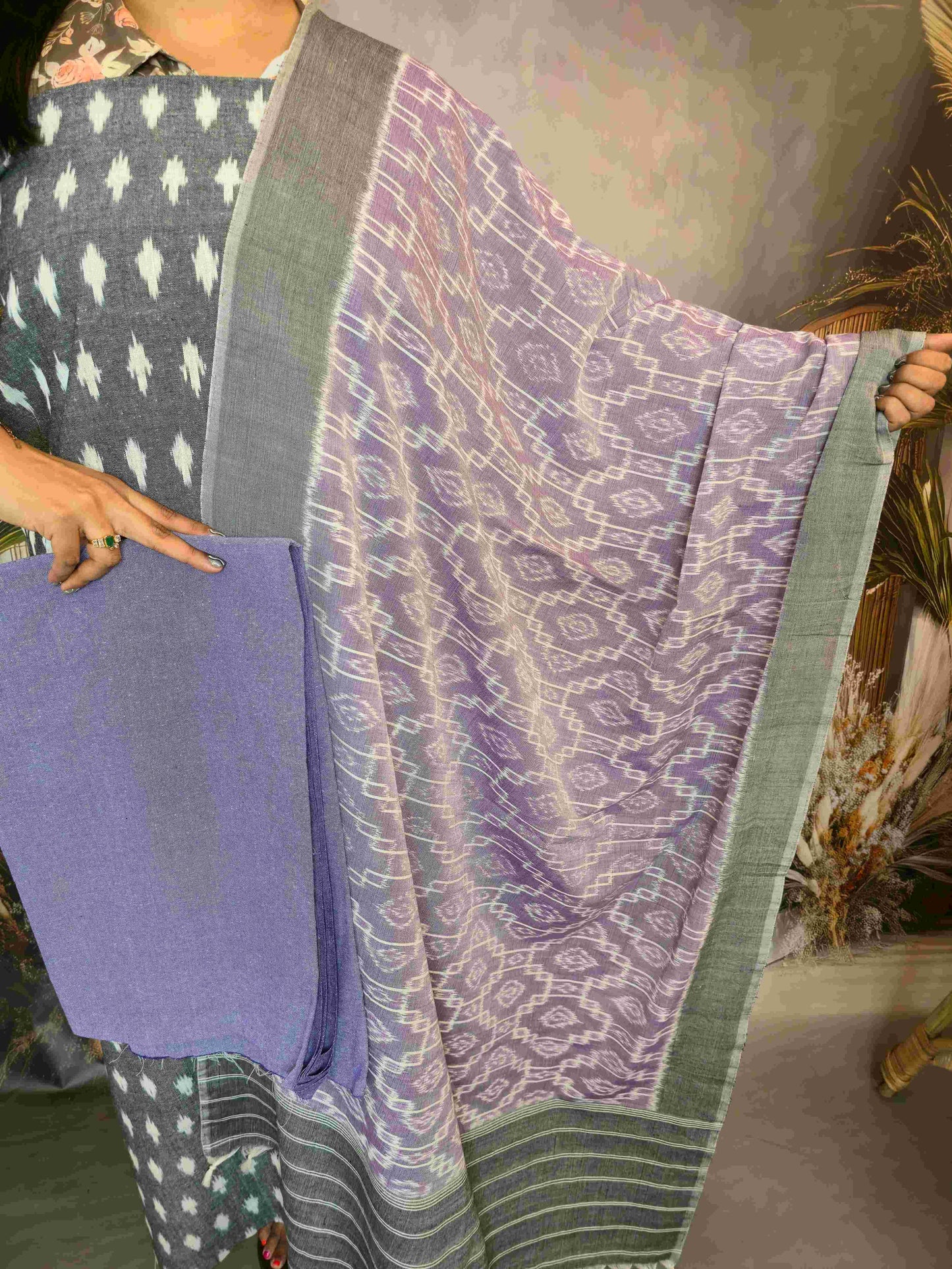 Ikat Cotton Salwar Material