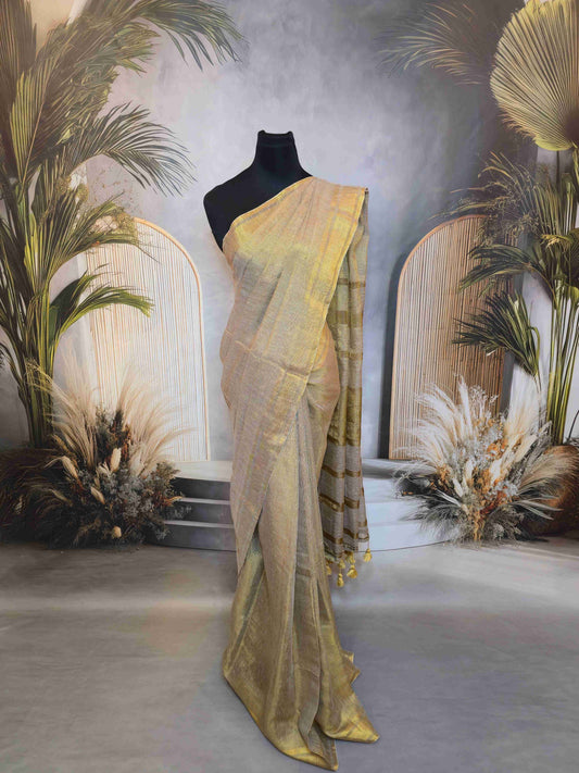 Mul cotton saree with kasavu pallu