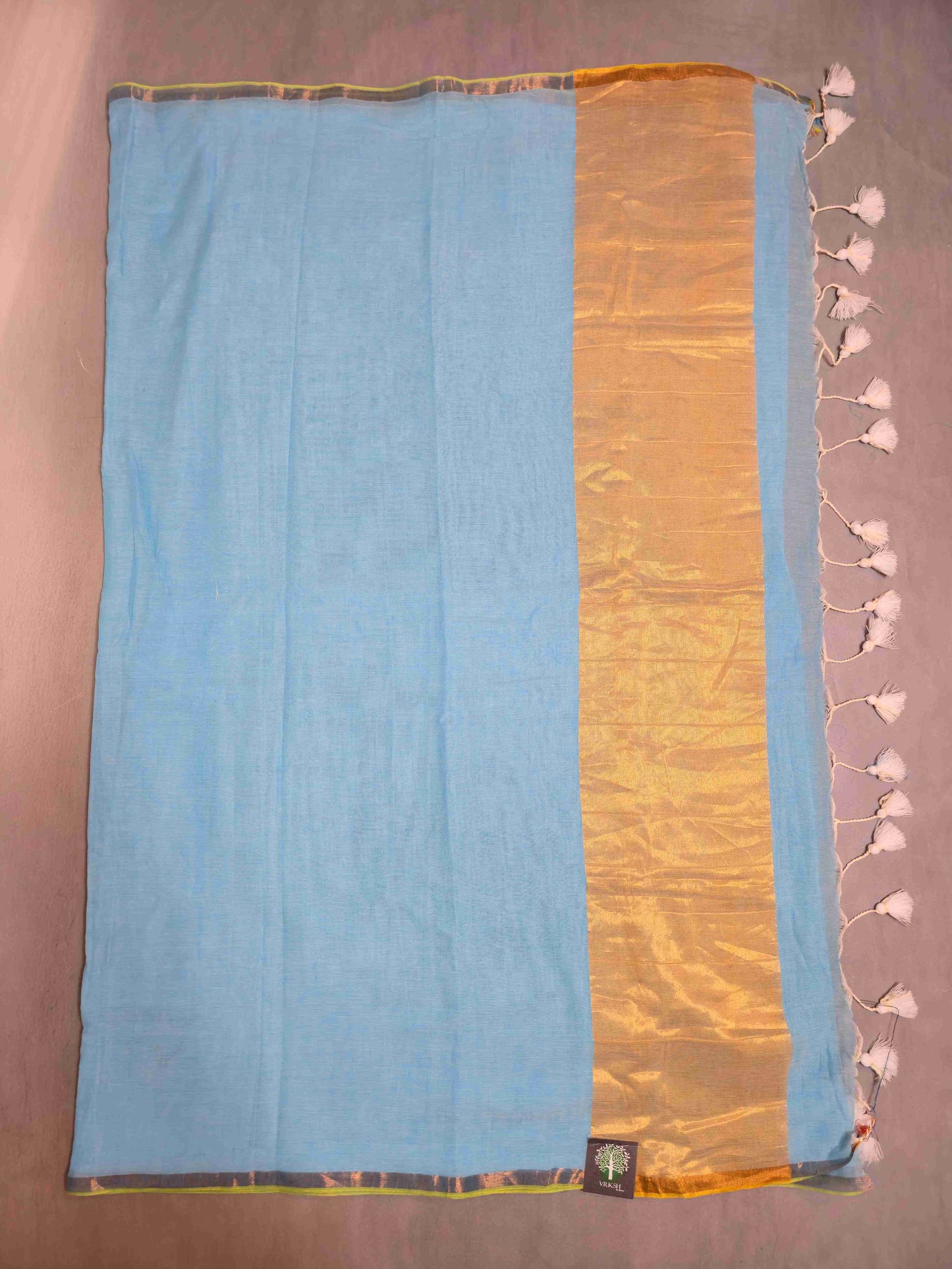 Mul cotton saree with kasavu pallu