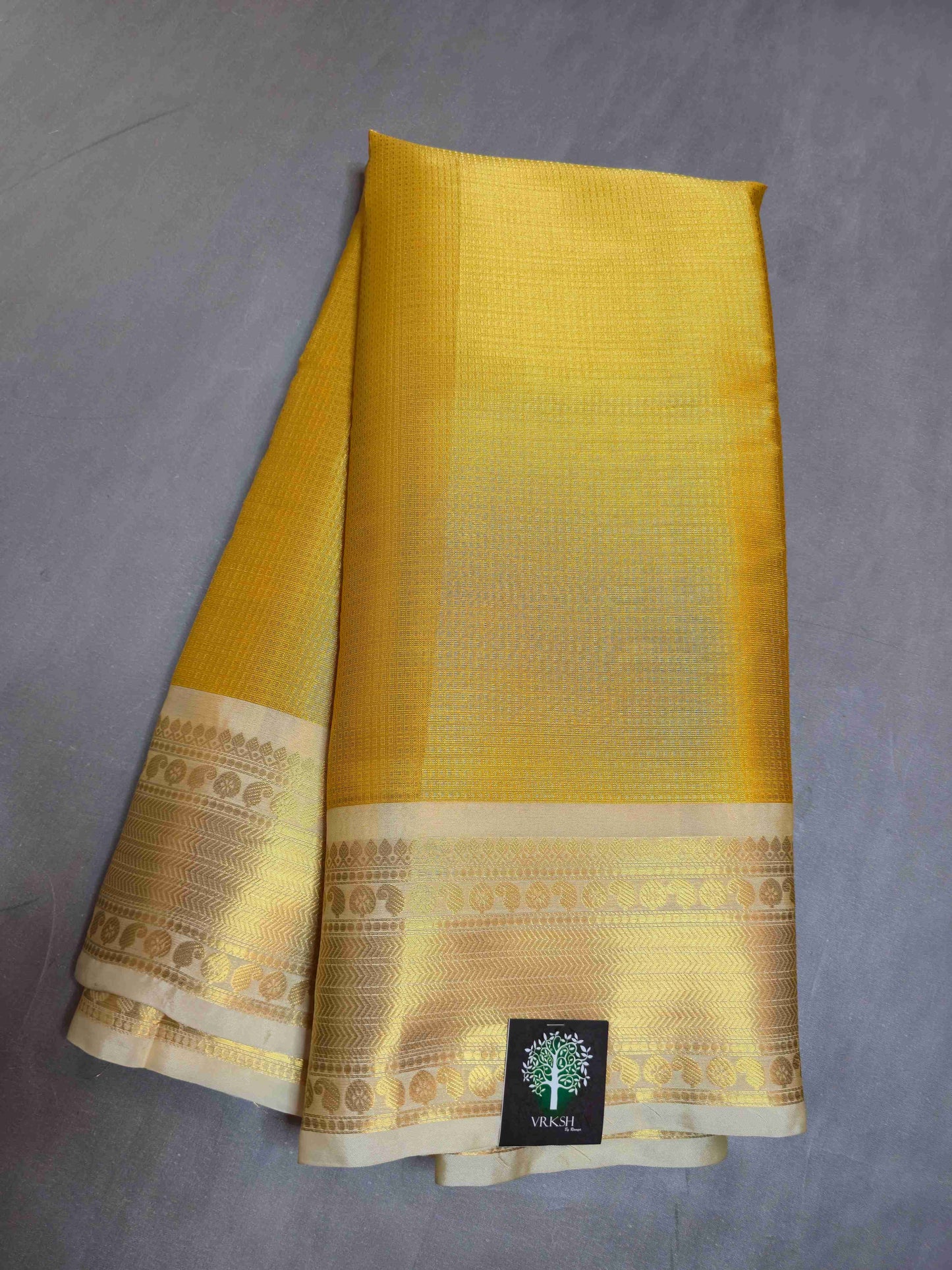 Semi Tissue Golden Saree