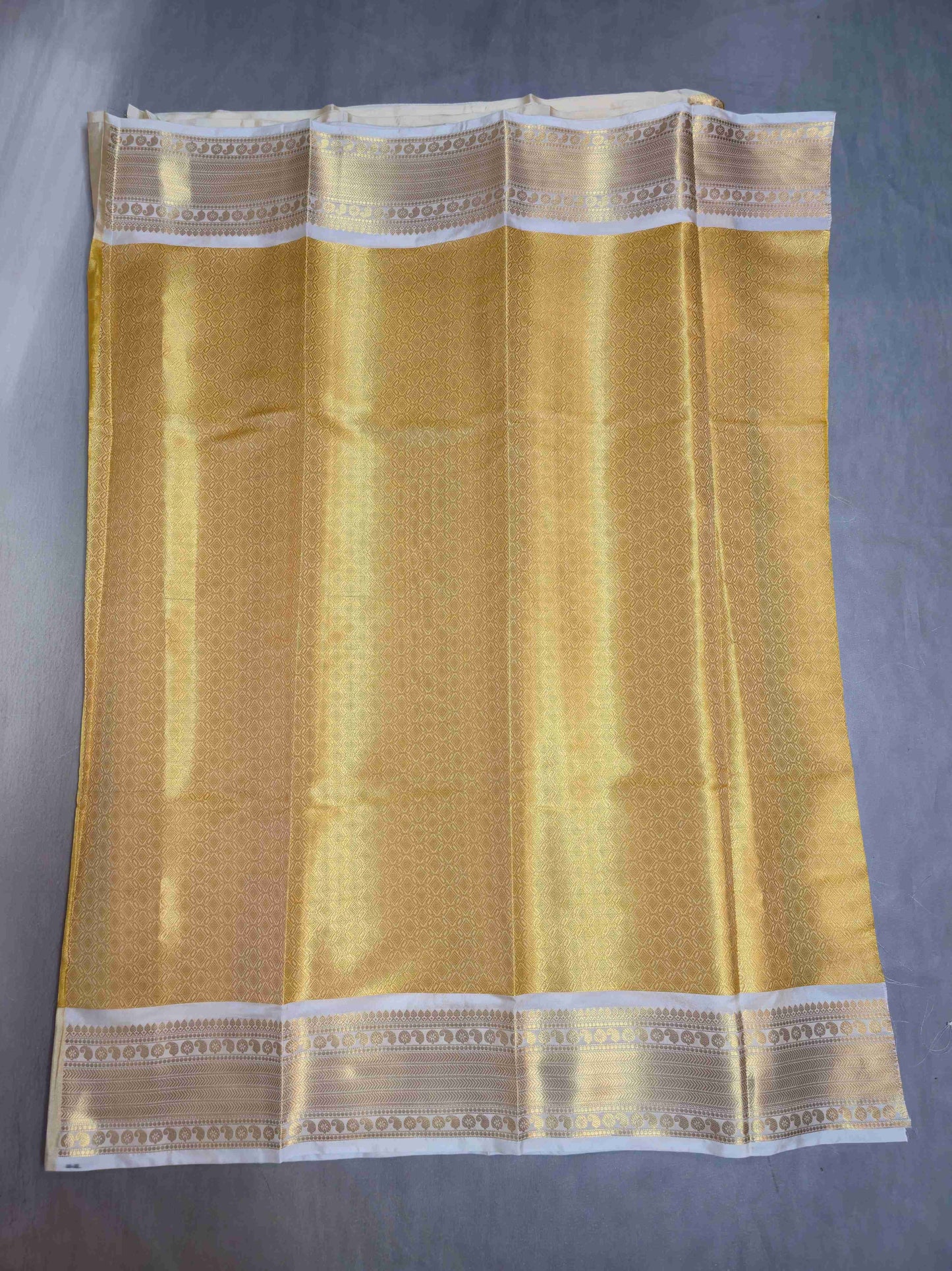 Semi Tissue Golden Saree