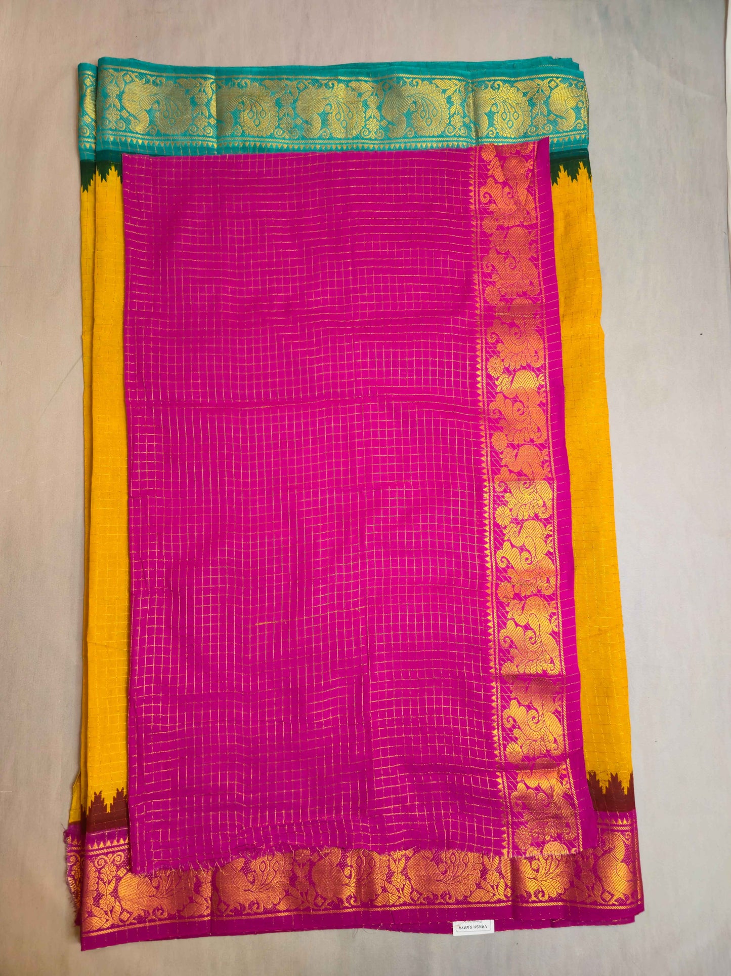 Ganga Jamuna Mustard Sungudi saree