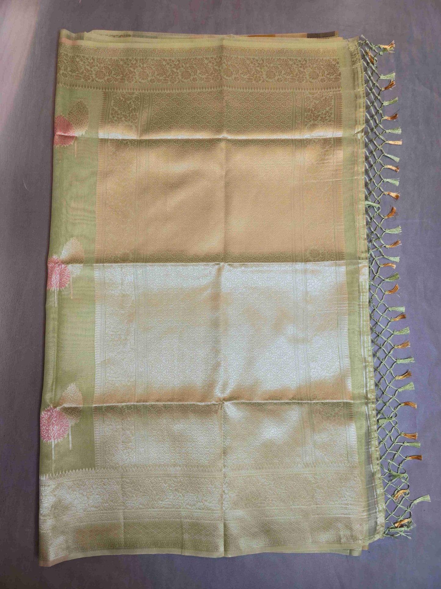 Semi Benarasi Tissue saree