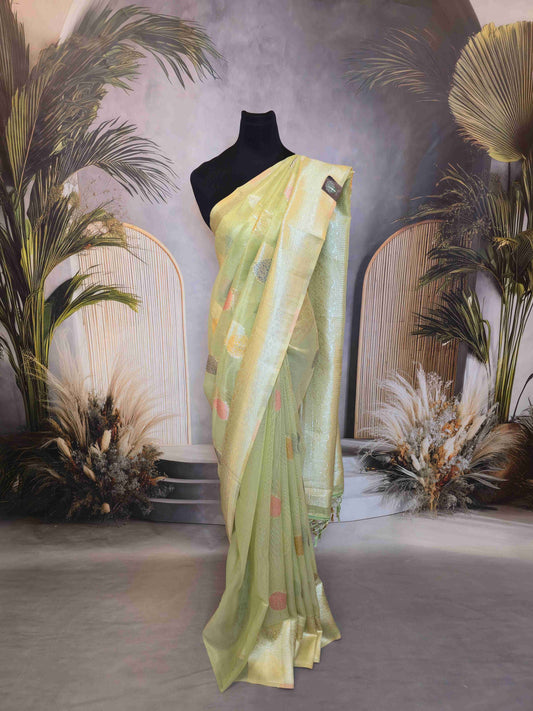 Semi Benarasi Tissue saree