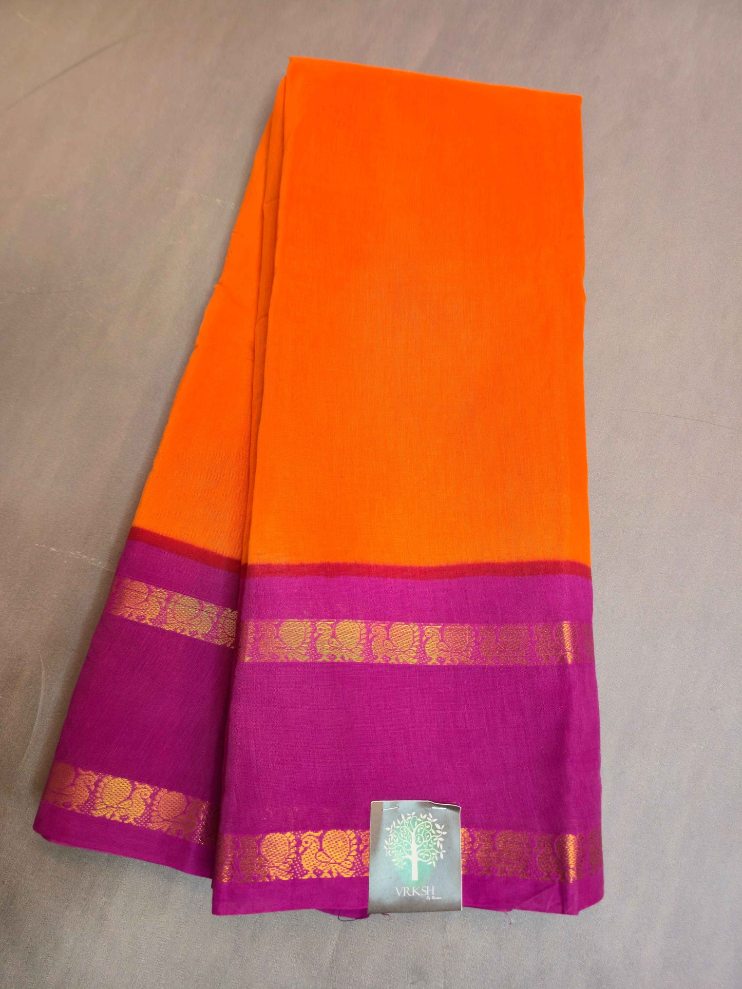 Plain Sungudi with contrast and borders