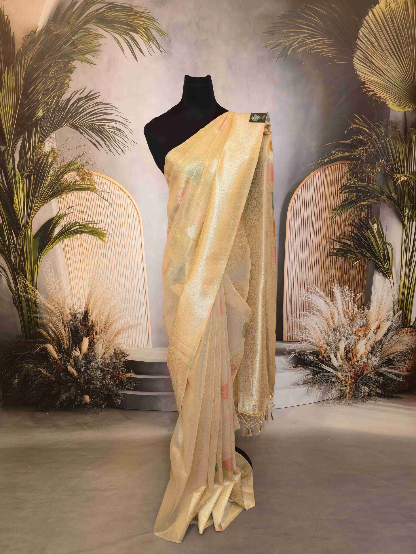 Semi Benarasi Tissue saree