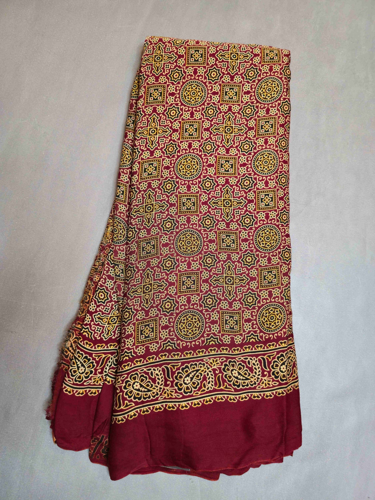 Ajrak Modal silk saree