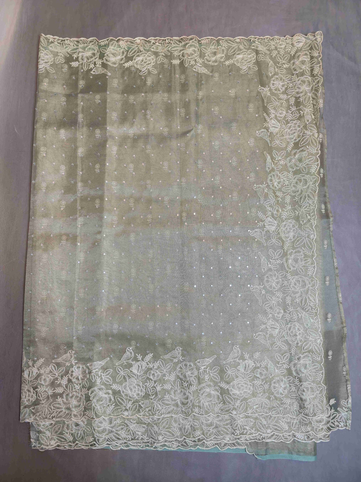 Semi kota saree with embroidery borders