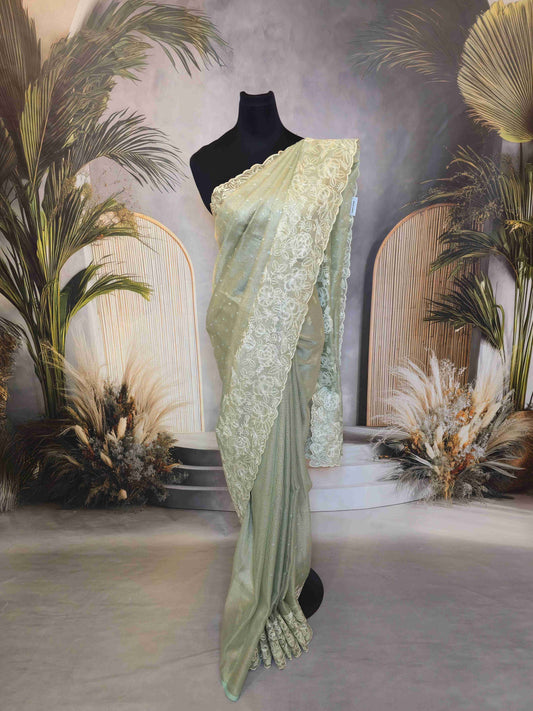 Semi kota saree with embroidery borders