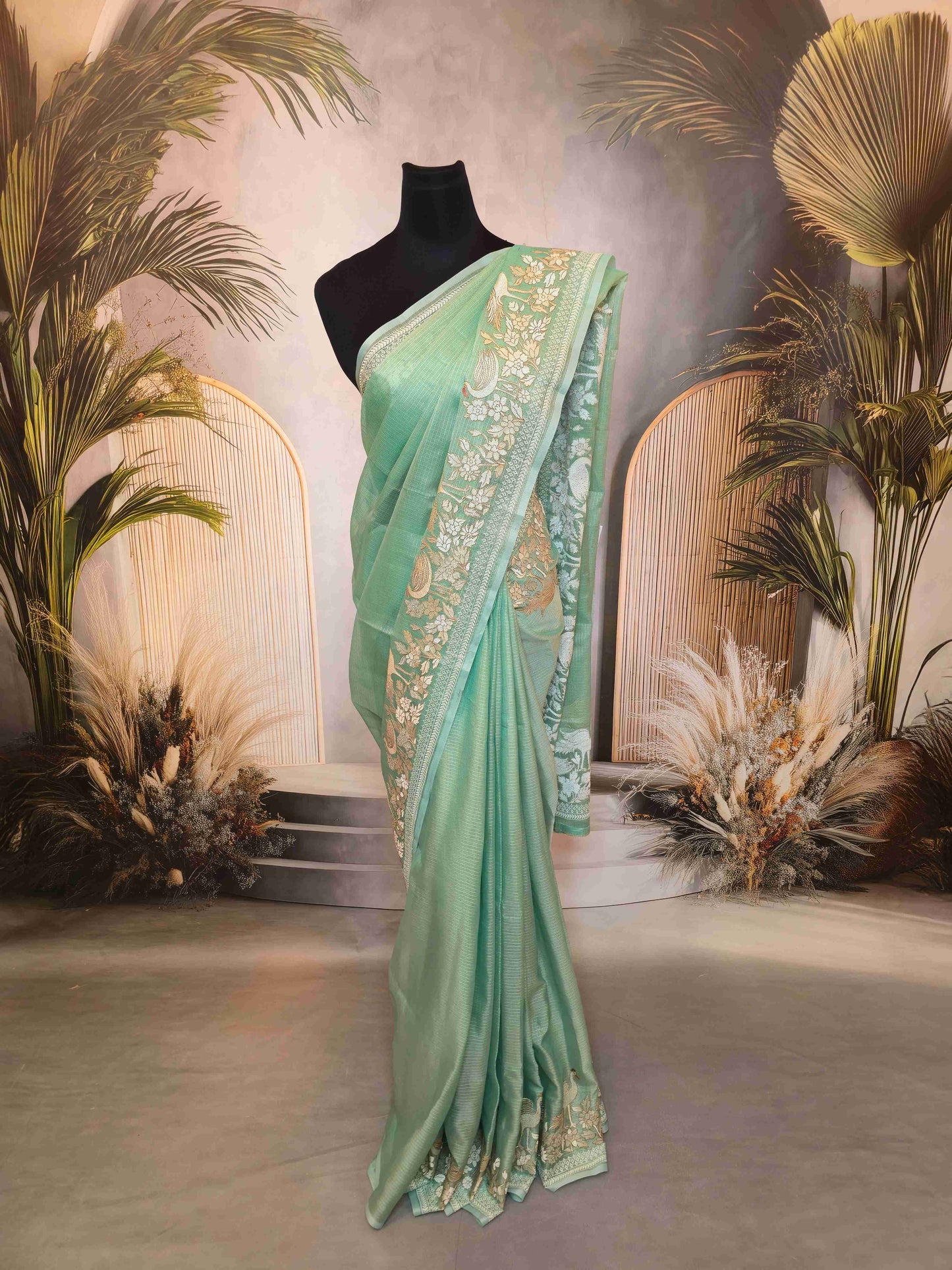 Semi kota saree with embroidery borders