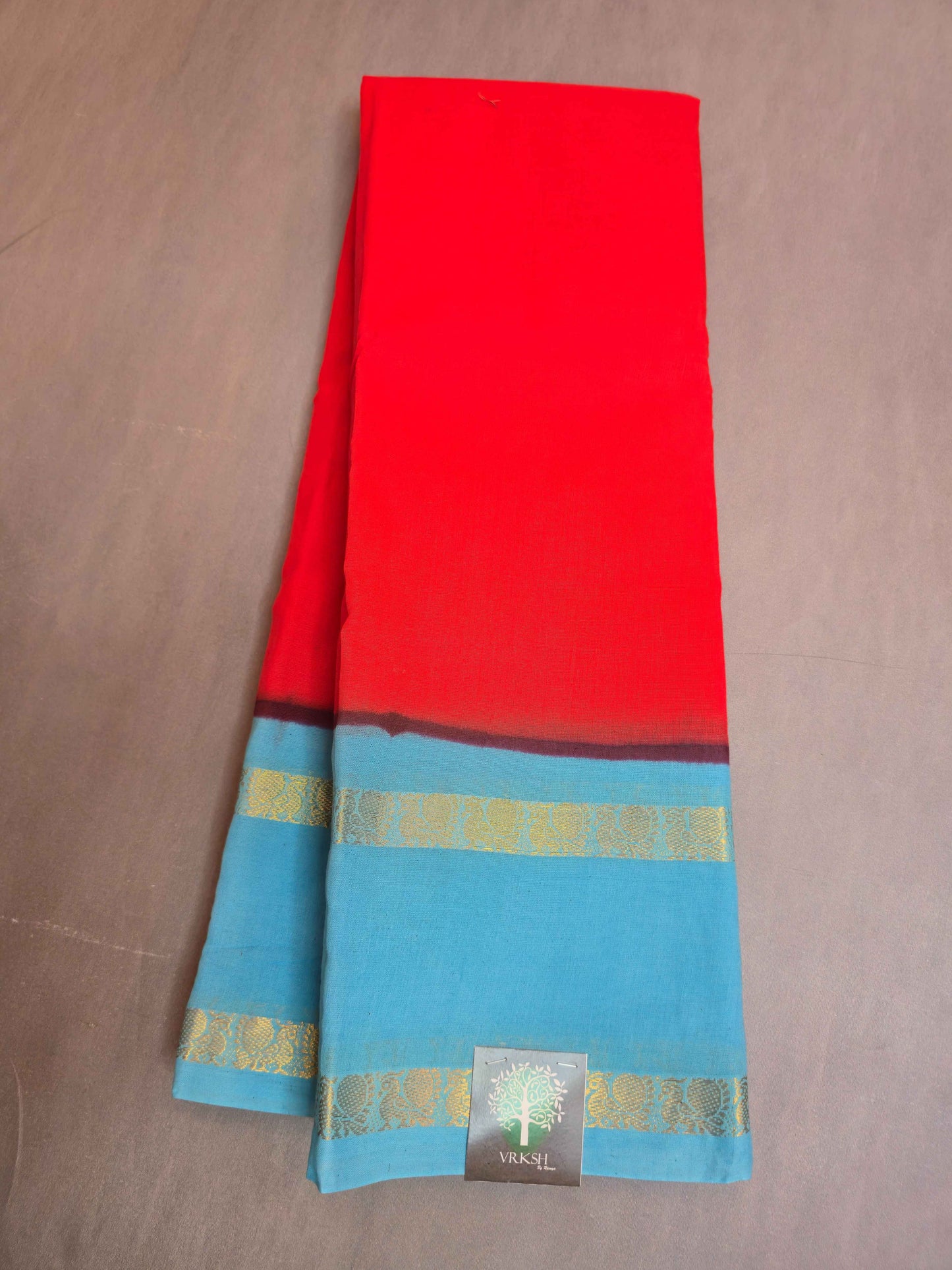 Plain Sungudi with contrast and borders