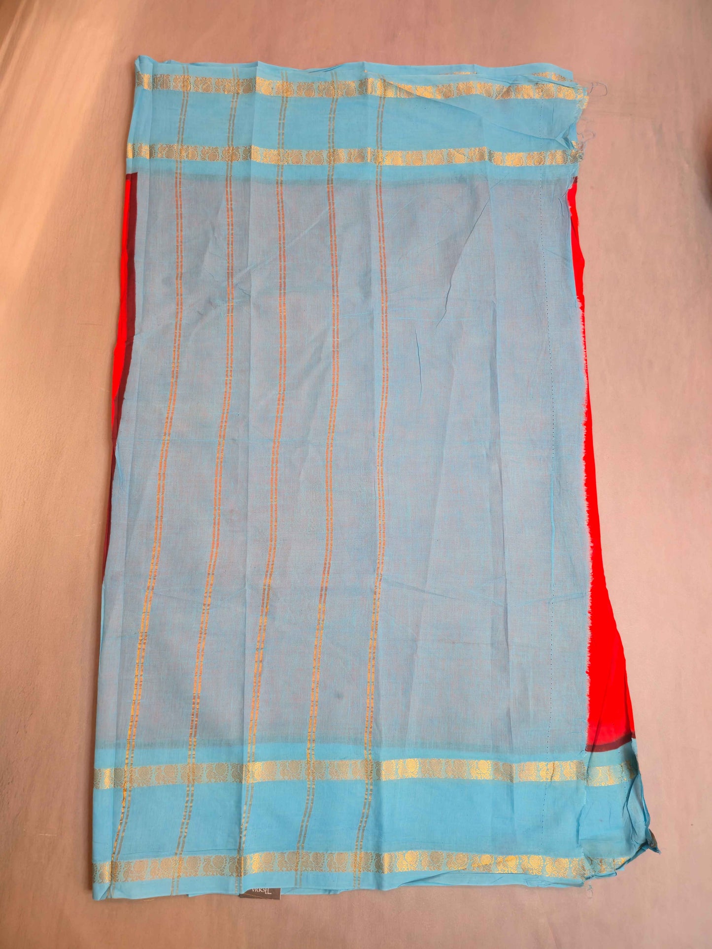 Plain Sungudi with contrast and borders