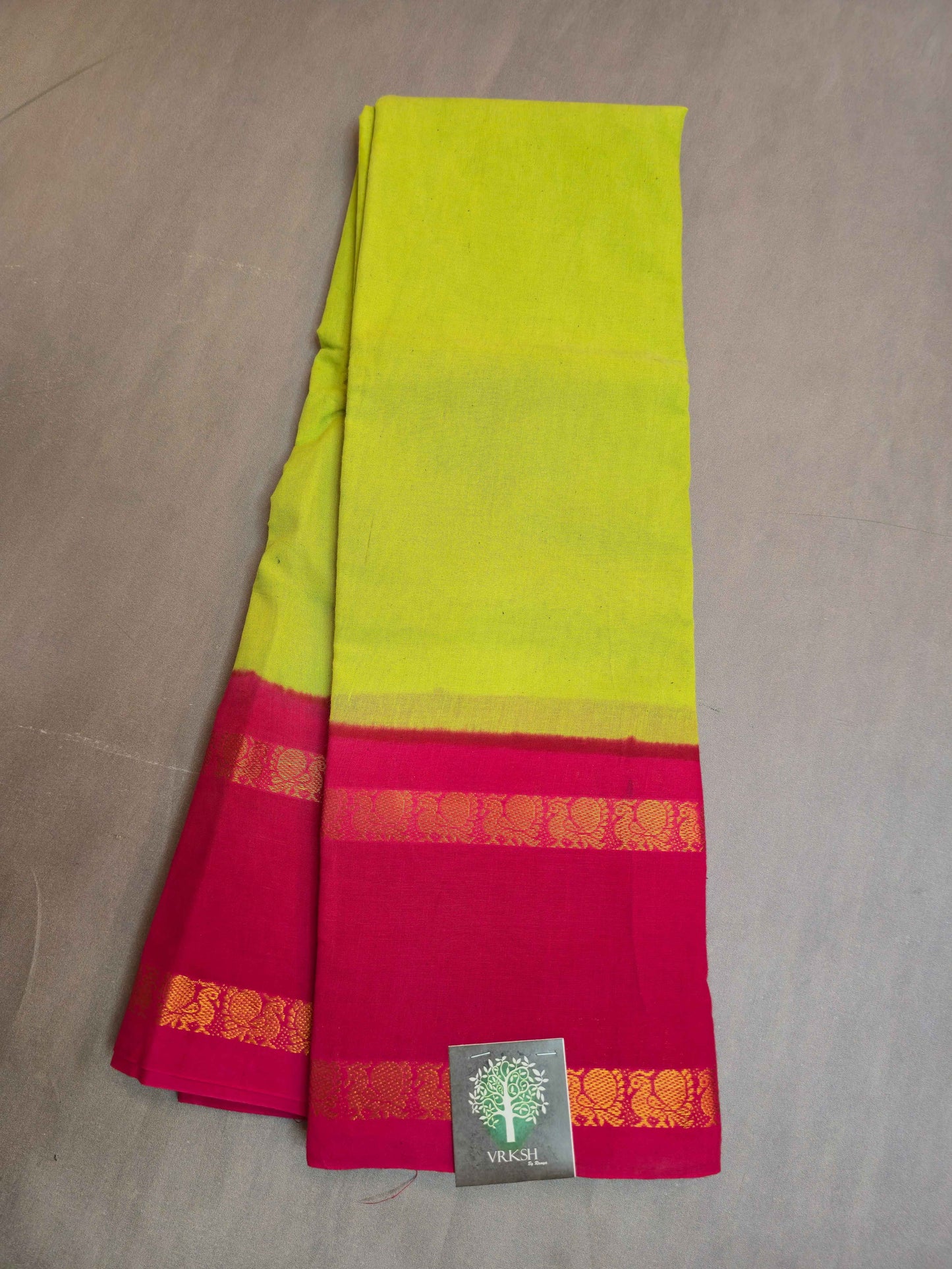 Plain Sungudi with contrast and borders
