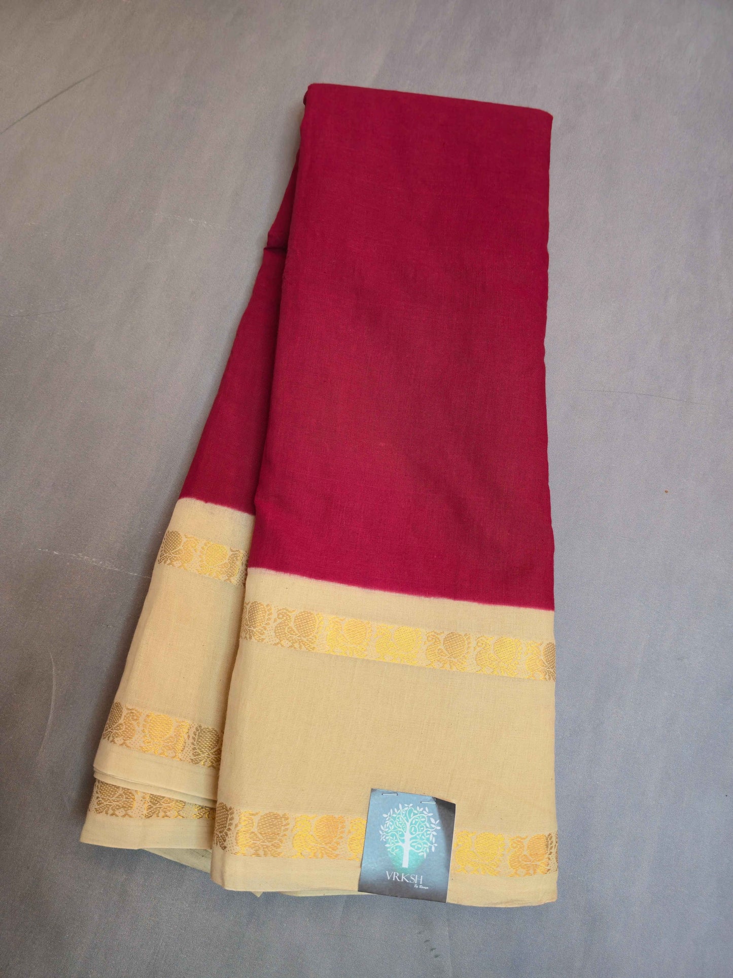 Plain Sungudi with contrast and borders
