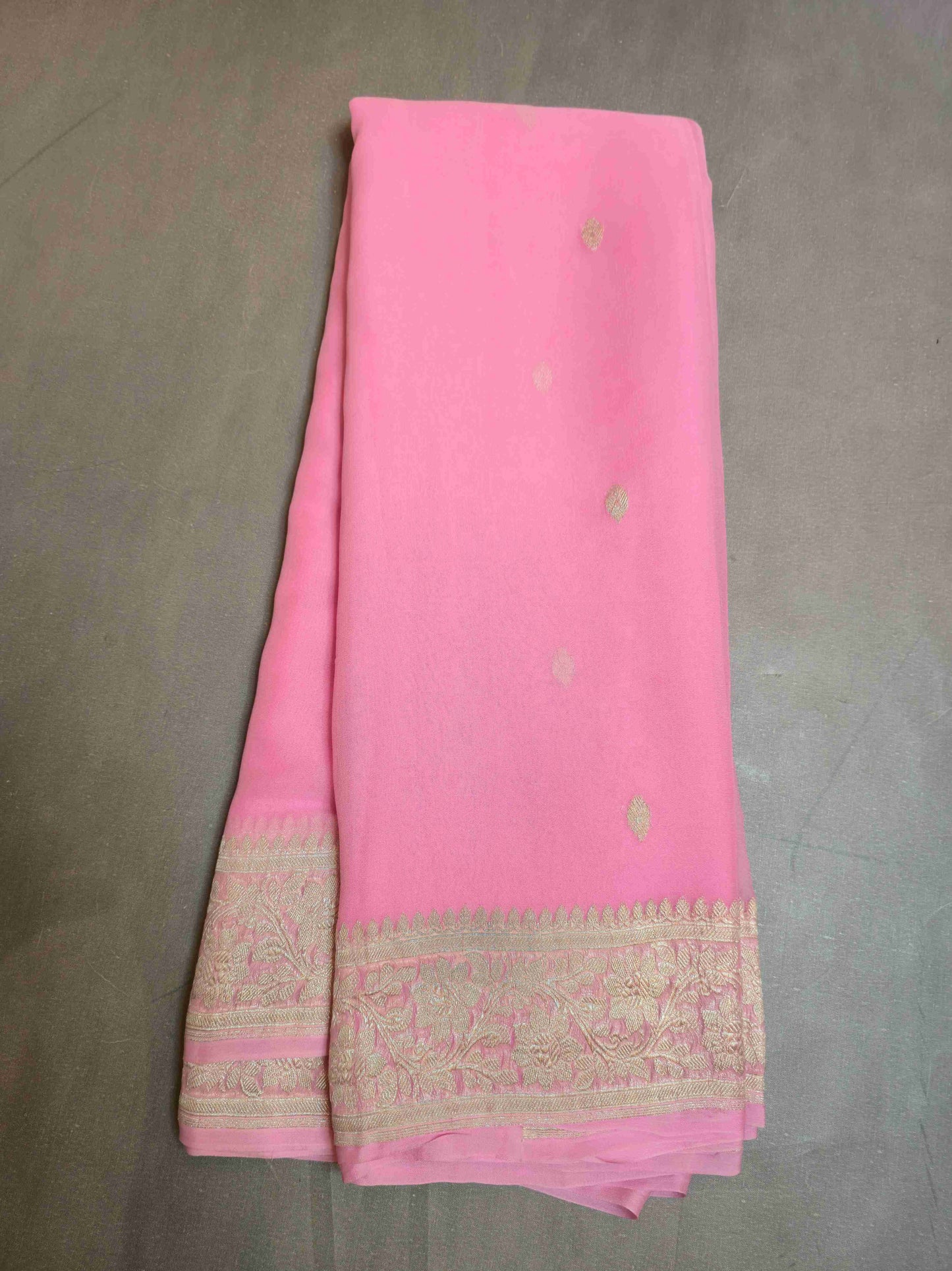Pure Benarasi Khaddi Gorgette Saree