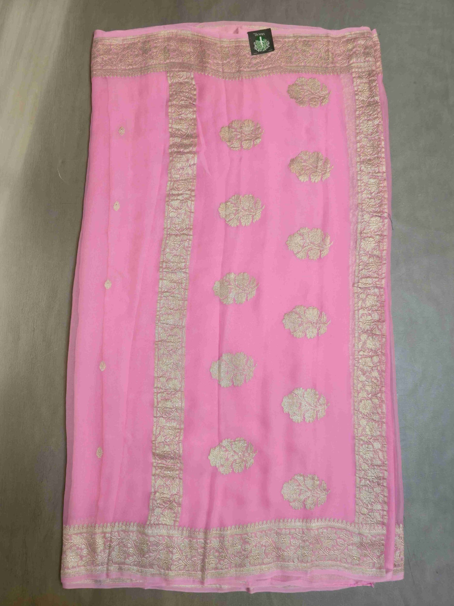 Pure Benarasi Khaddi Gorgette Saree